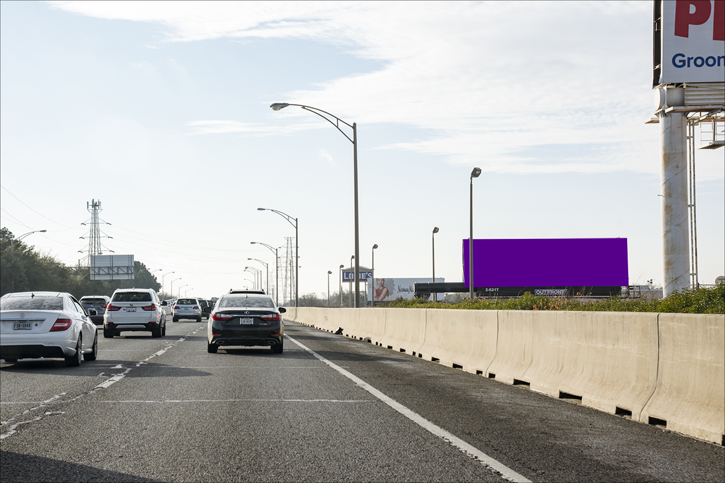 D.N. Tollway 1150' N/O Forest Lane W/S