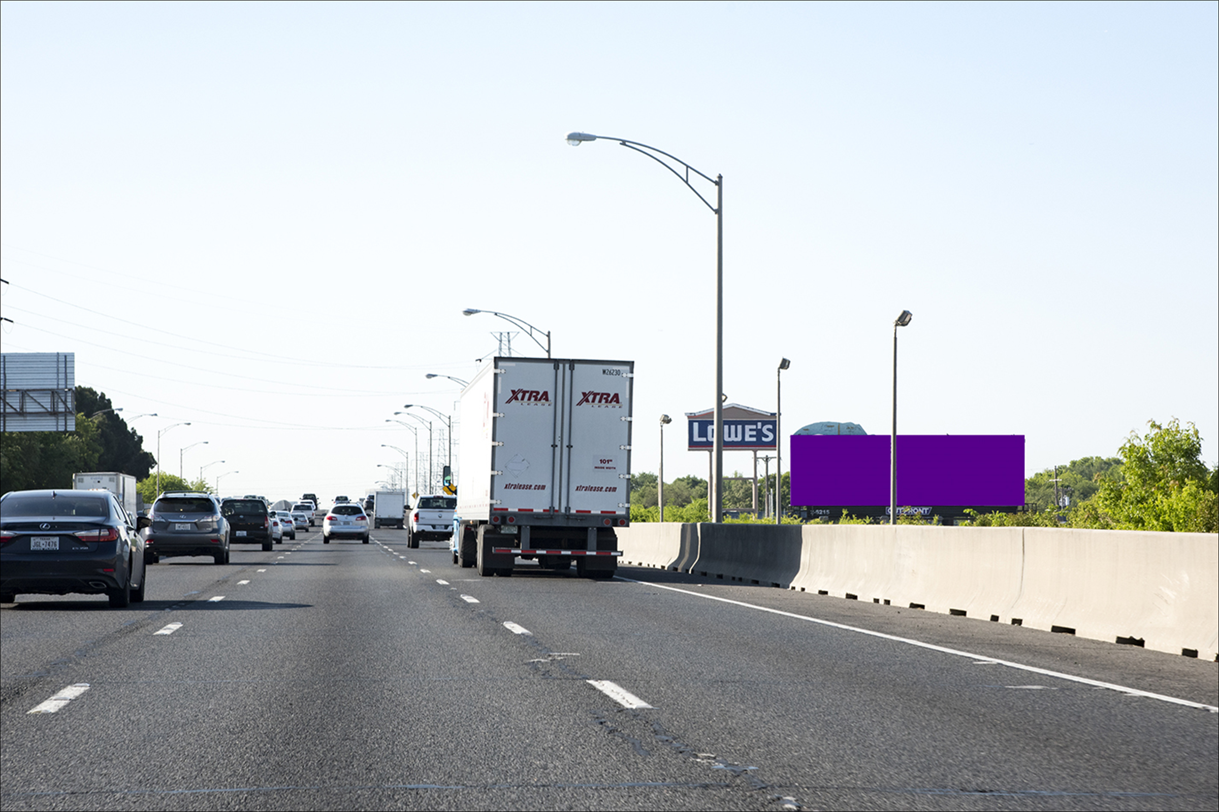 D.N. Tollway 650' N/O Forest Lane W/S