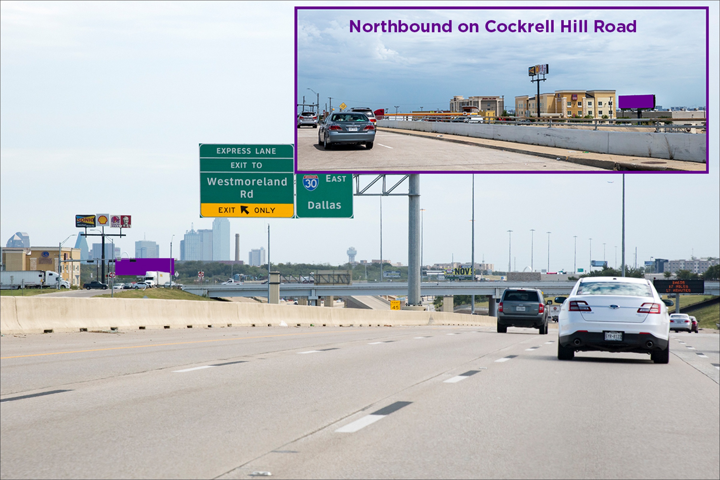 I-30 (Tom Landry) .4 Mi E/O Chalk Hill N/S