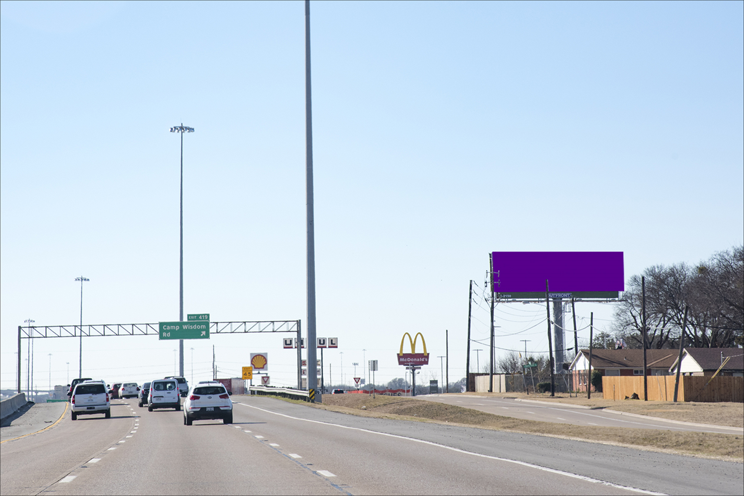 I-35E N/O Camp Wisdom W/S