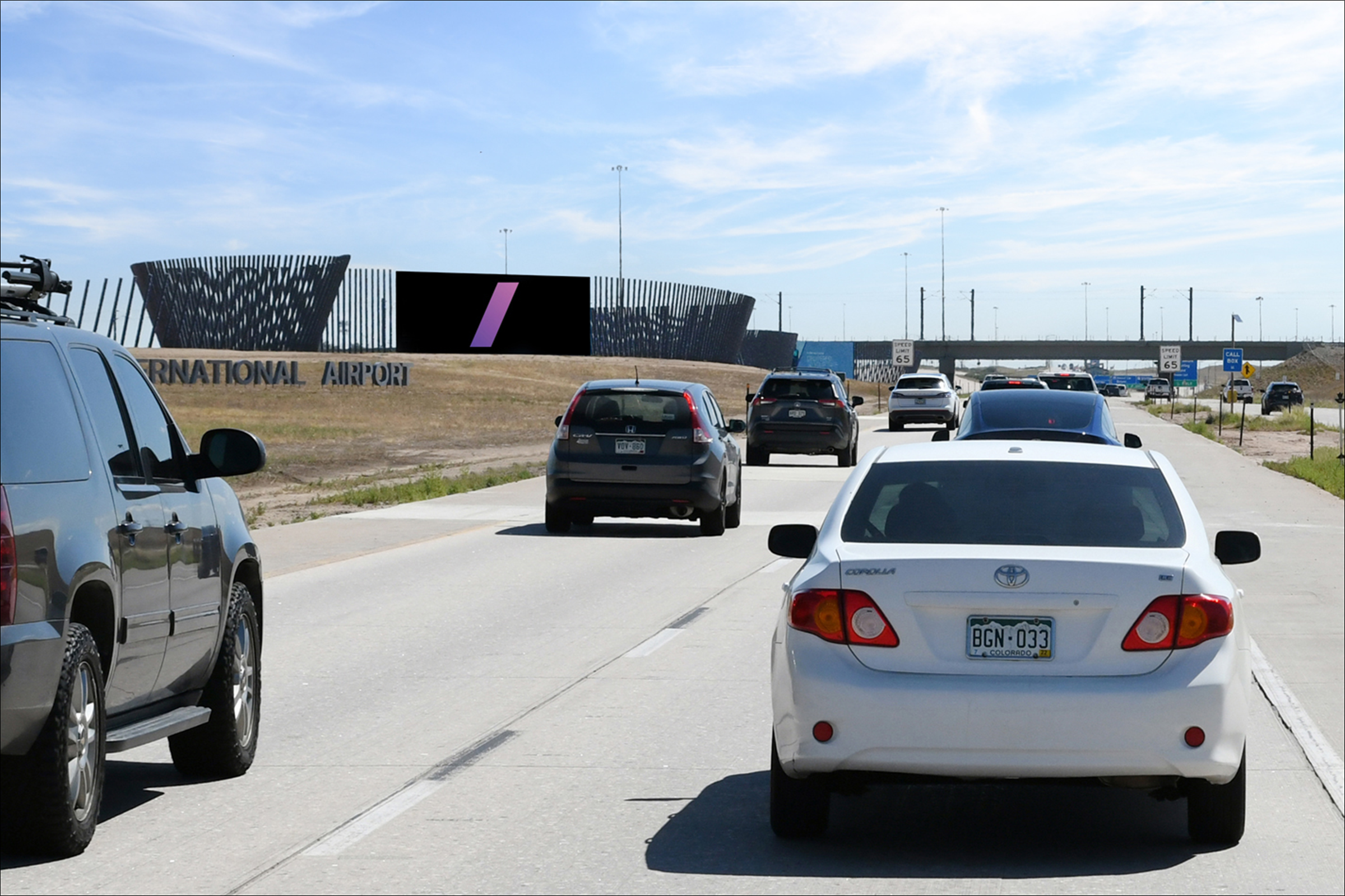 C/L Pena Blvd. .38 mi E/O E-470