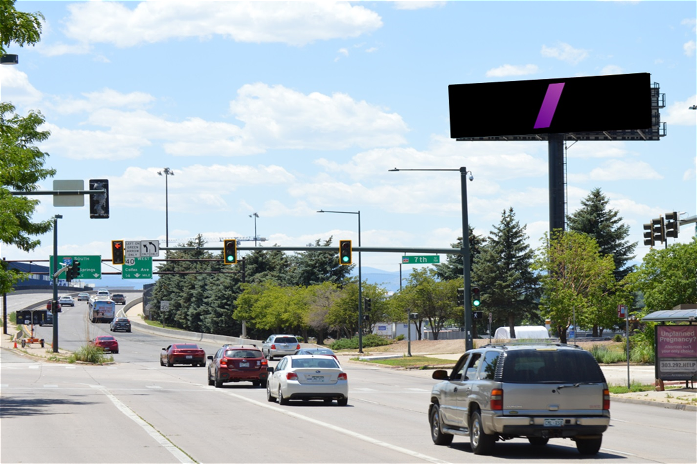 N/L Auraria Pkwy 168 ft W/O 7th Street