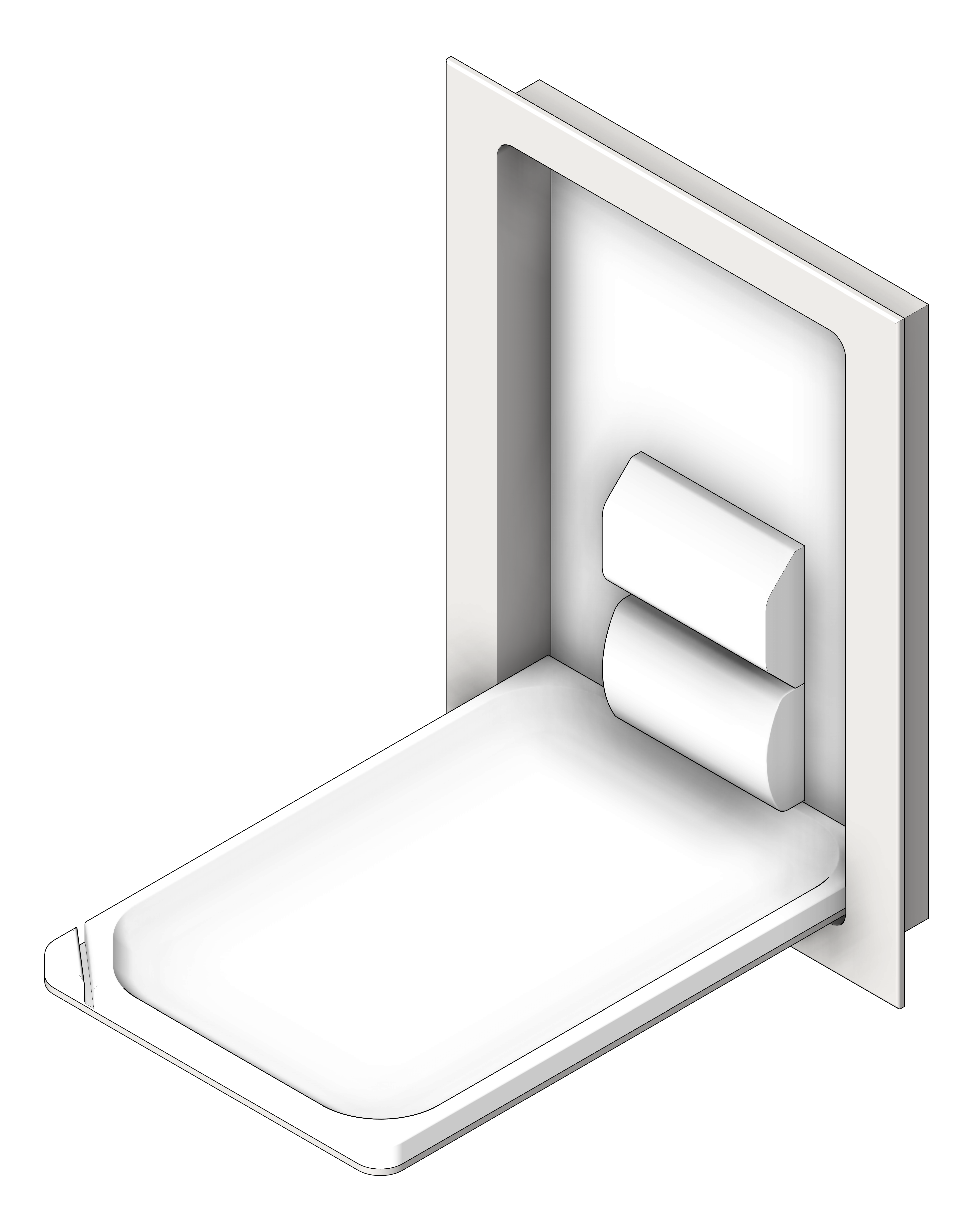 Navigate to BabyChangeStation Recessed ASIJDMacDonald Vertical StainlessSteelClad