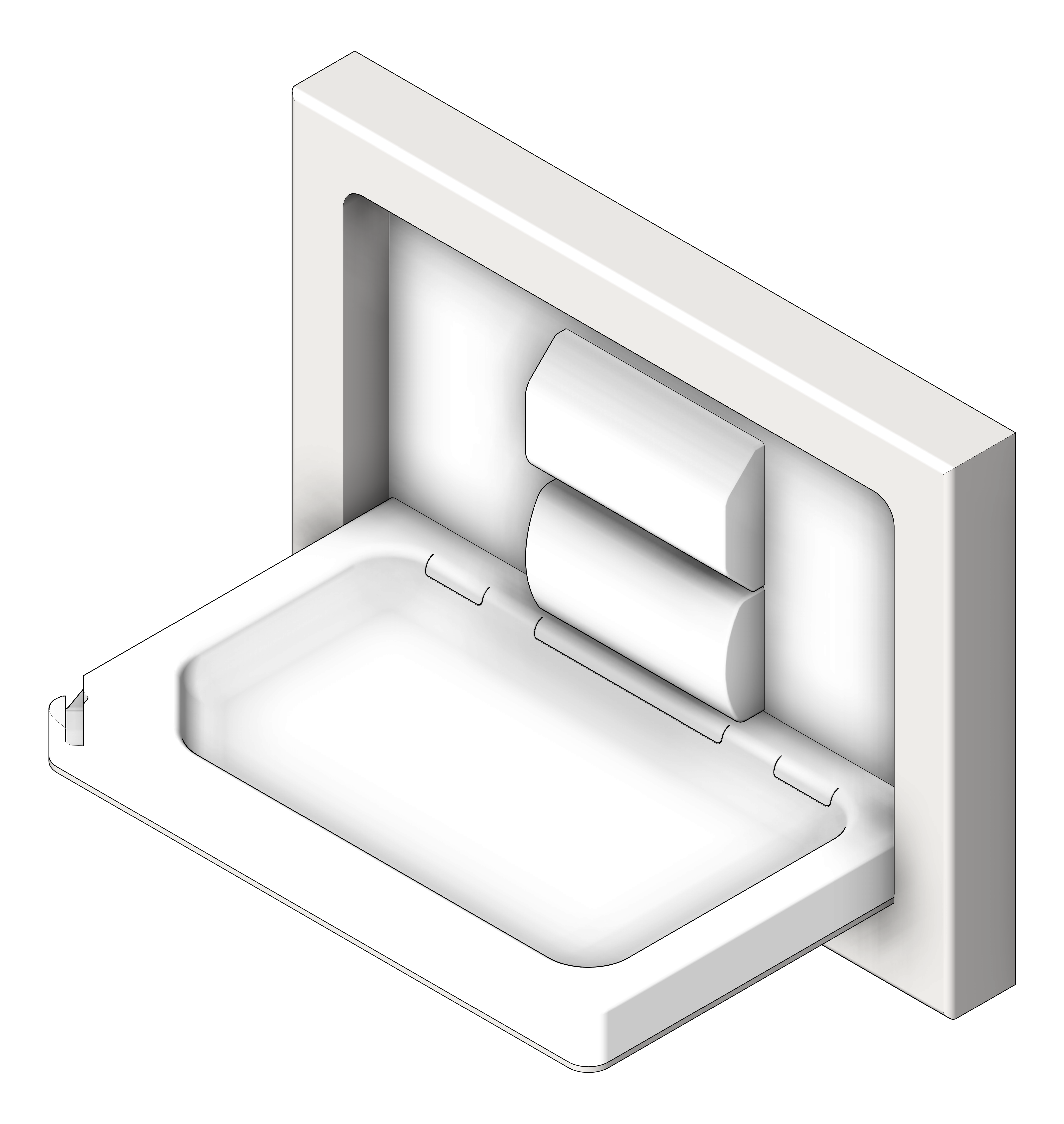 Image of BabyChangeStation SurfaceMount ASIJDMacDonald Parallel StainlessSteelClad
