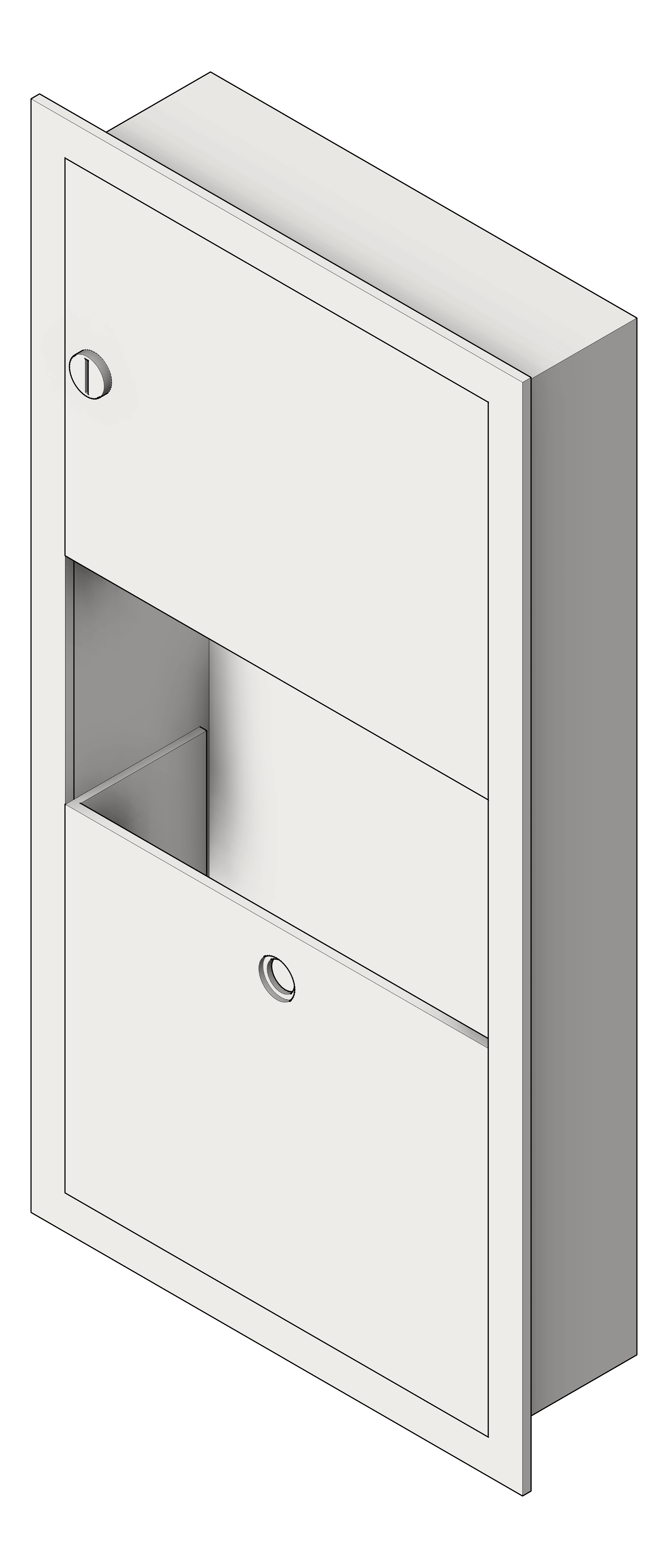 Navigate to CombinationUnit Recessed ASIJDMacDonald Traditional PaperDispenser WasteBin 7.6L
