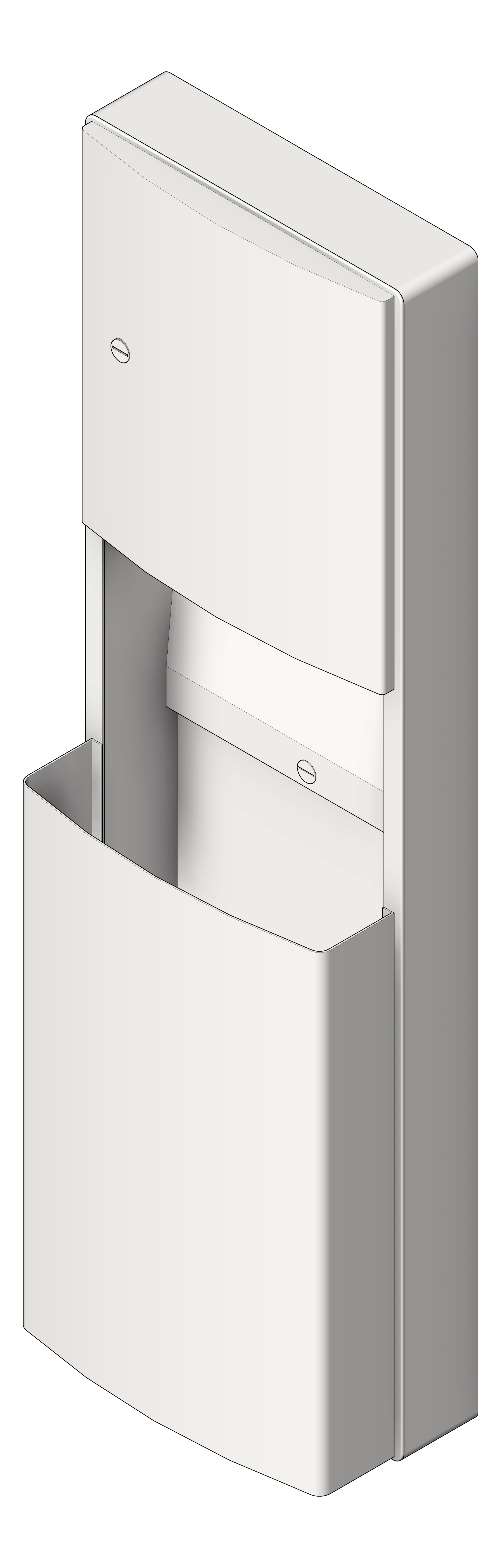Navigate to CombinationUnit SurfaceMount ASIJDMacDonald Roval PaperDispenser WasteBin Removable 56L