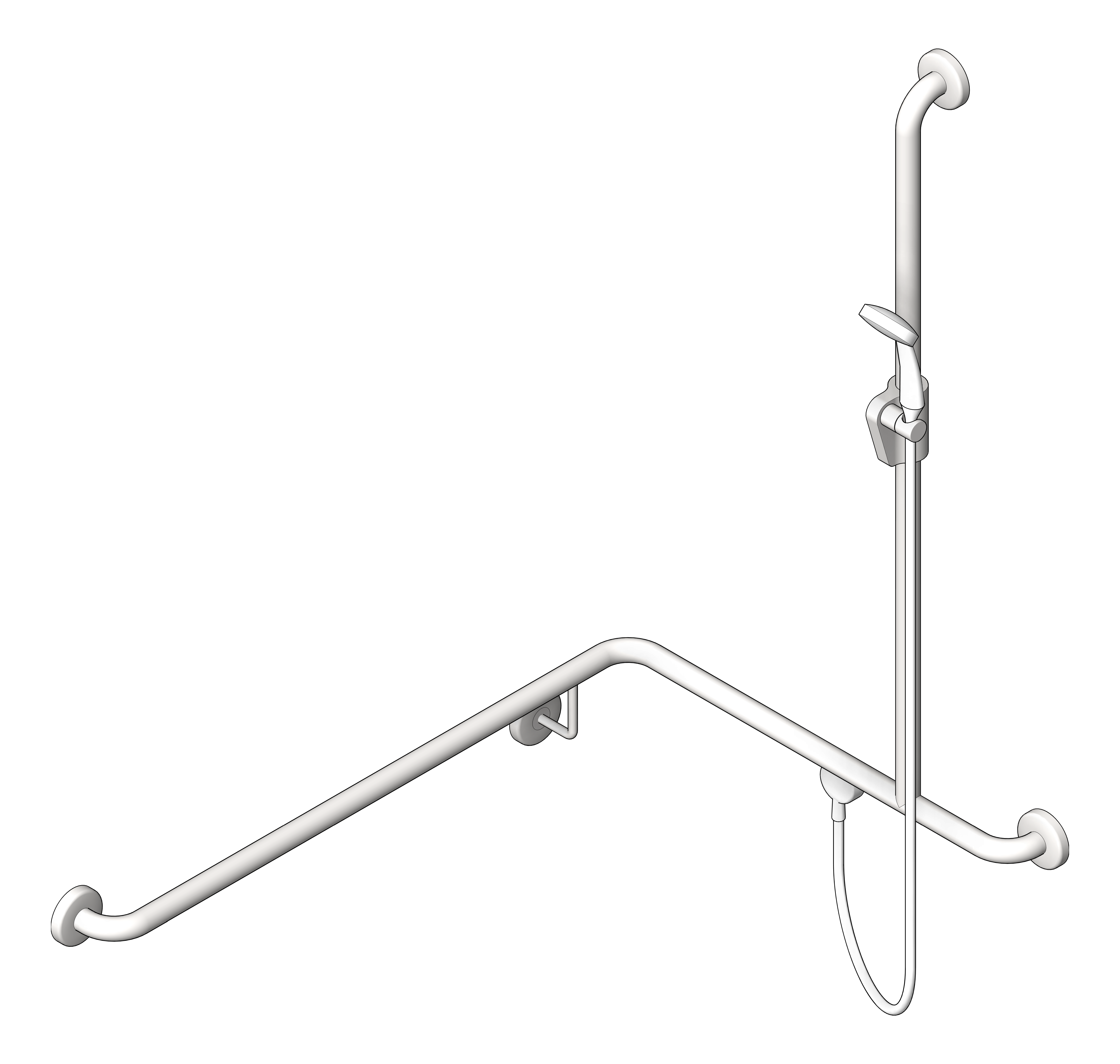 Navigate to ShowerRail TShape ASIJDMacDonald Corner LH ShowerKit