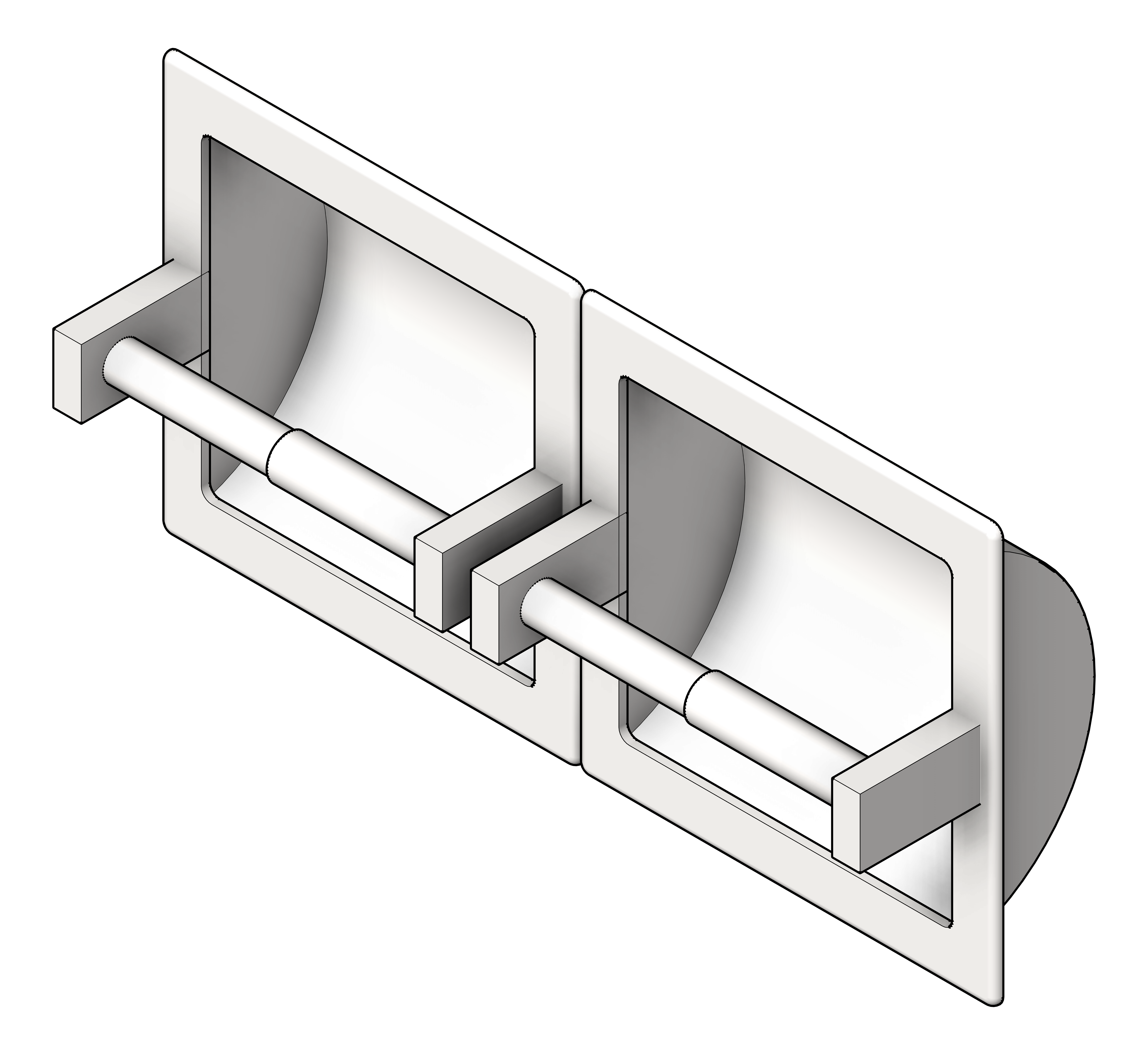 Navigate to ToiletRollHolder Recessed ASIJDMacDonald Double