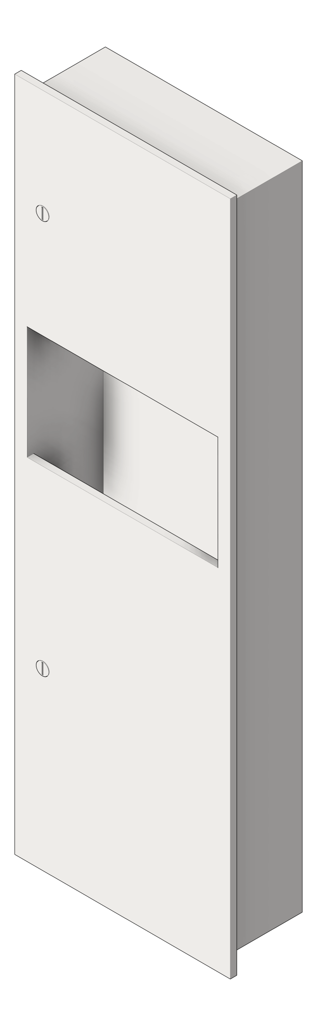 CombinationUnit Recessed ASI Simplicity PaperDispenser 9Gal