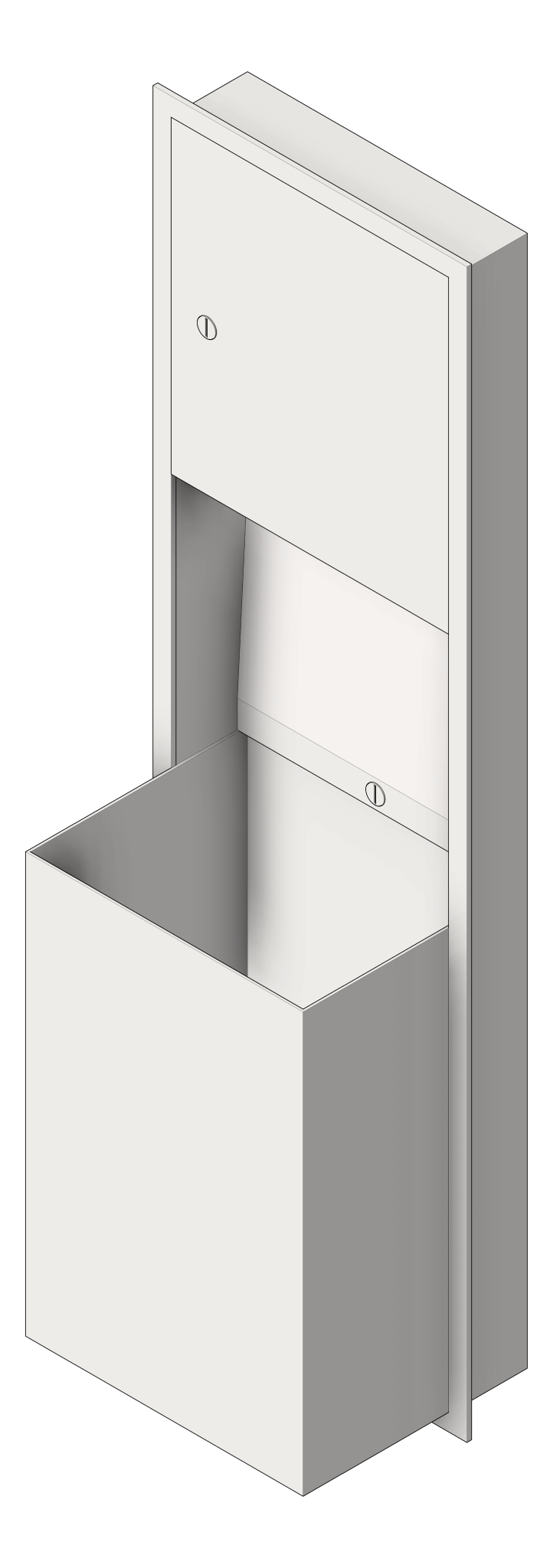 CombinationUnit Recessed ASI Traditional PaperDispenser 18Gal