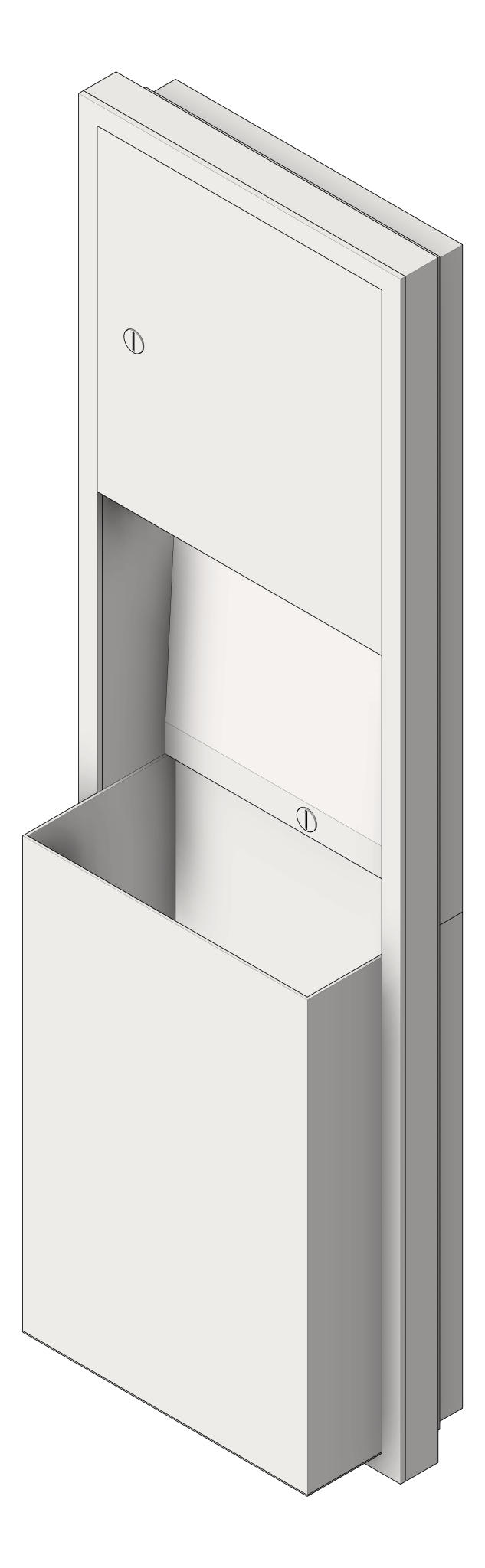 CombinationUnit SemiRecessed ASI Traditional PaperDispenser 12Gal