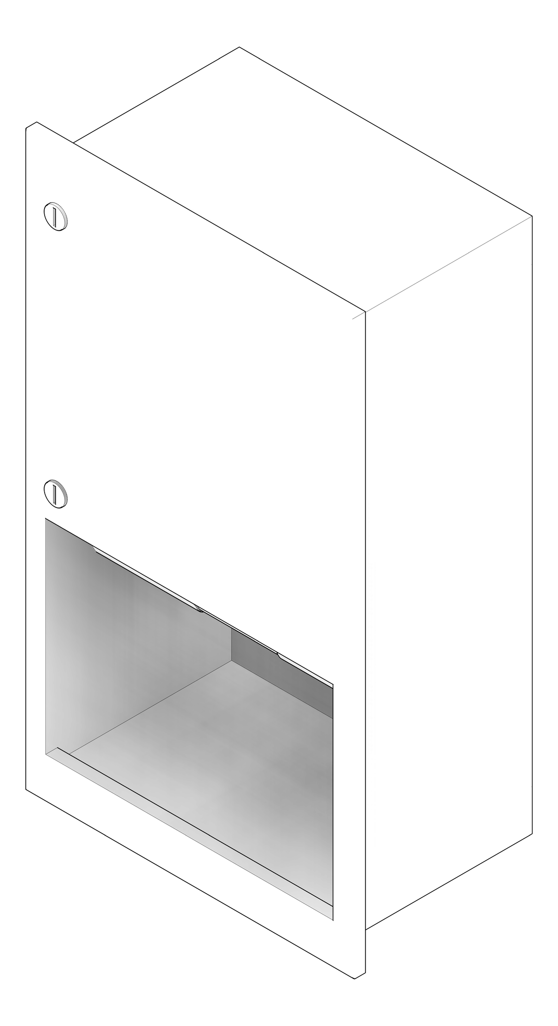 3D Documentation Image of RollPaperDispenser Recessed ASI Simplicity Electric