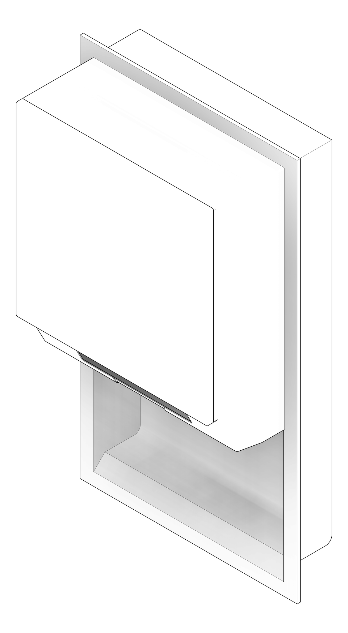 3D Documentation Image of RollPaperDispenser Recessed ASI Simplicity NonCabinet Battery