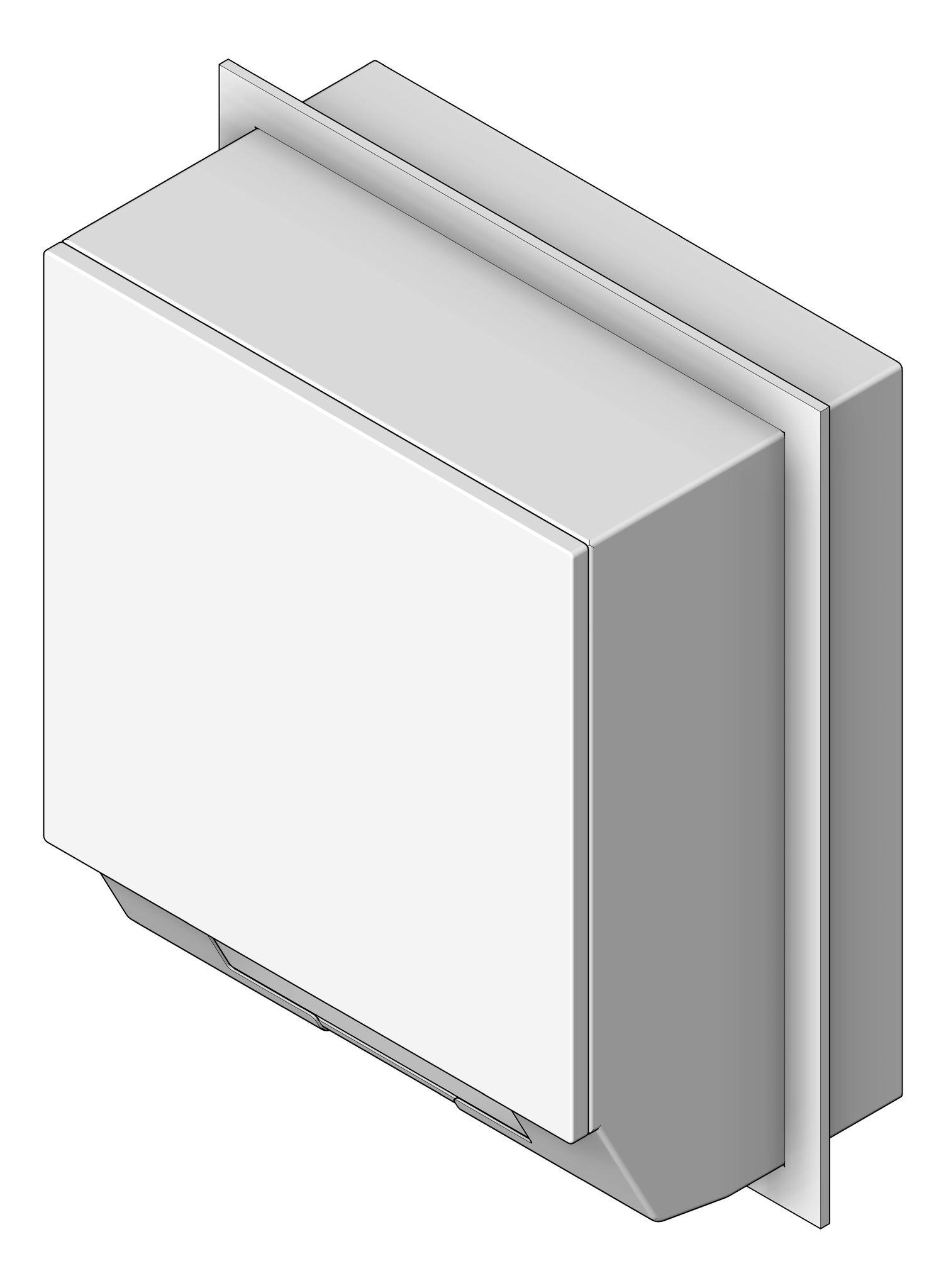 Image of RollPaperDispenser SemiRecessed ASI Simplicity Small Electric