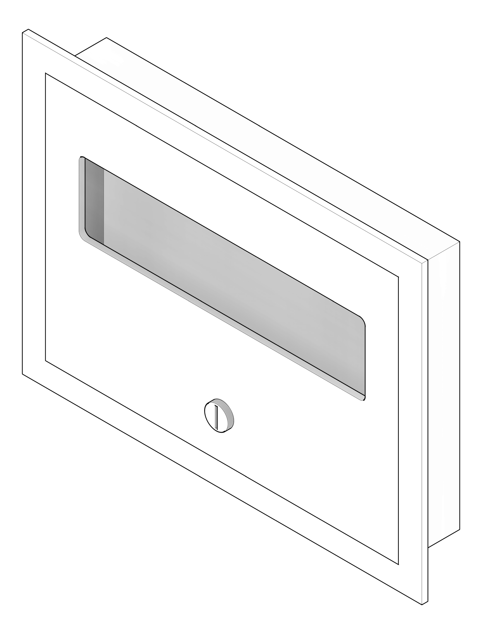 3D Documentation Image of ToiletSeatCoverDispenser Recessed ASI