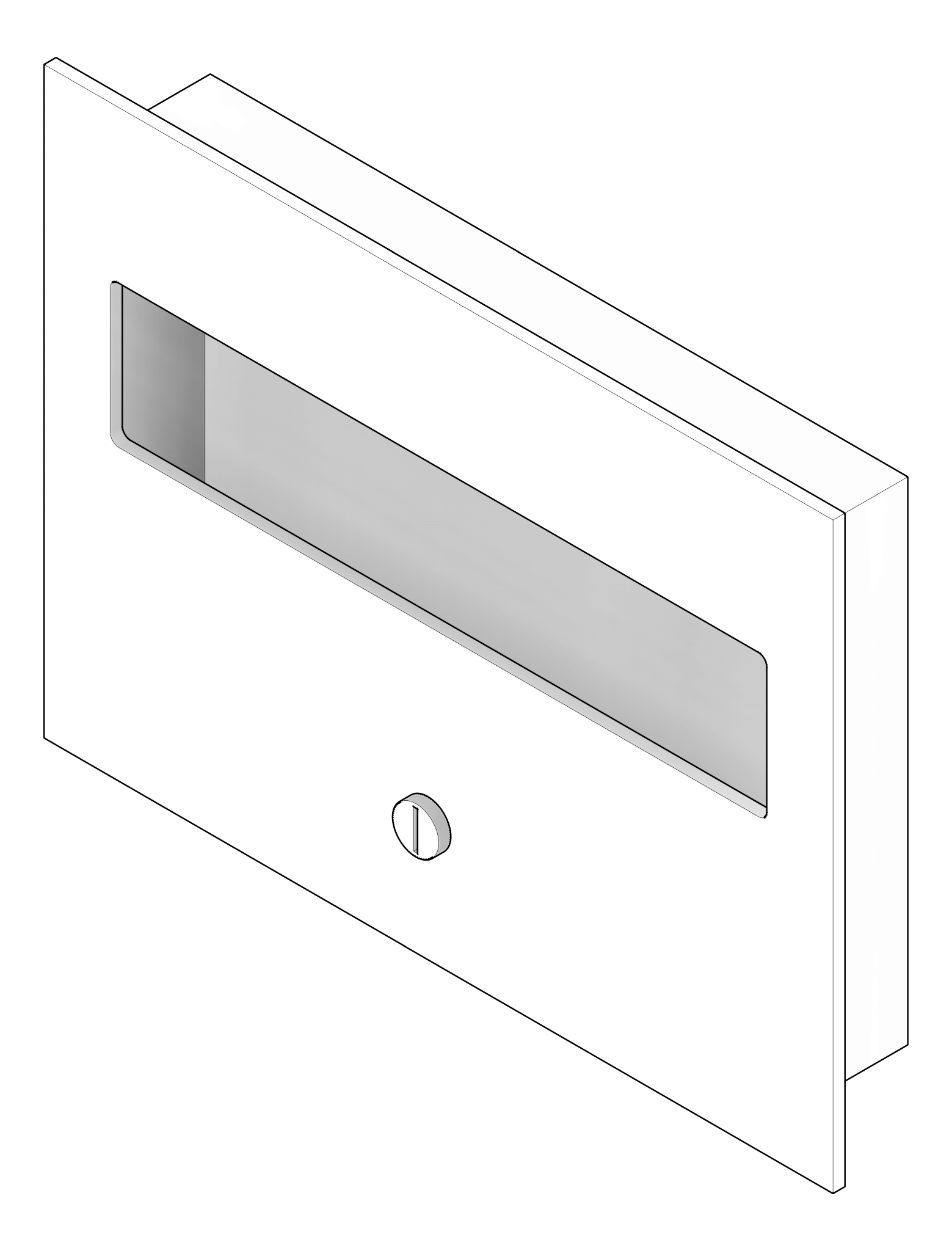 3D Documentation Image of ToiletSeatCoverDispenser Recessed ASI Simplicity