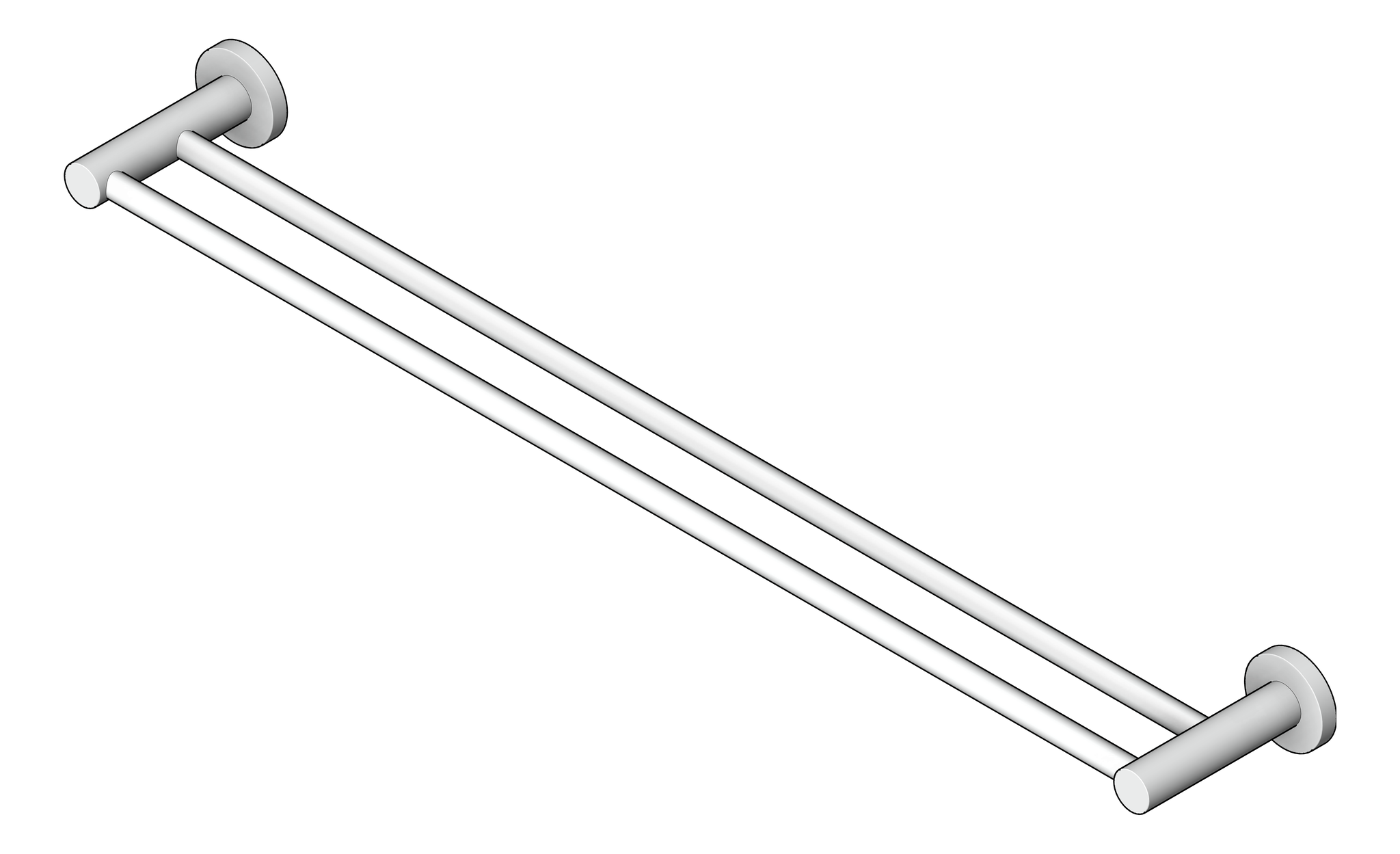 Image of TowelRail Double Abey Builders 800