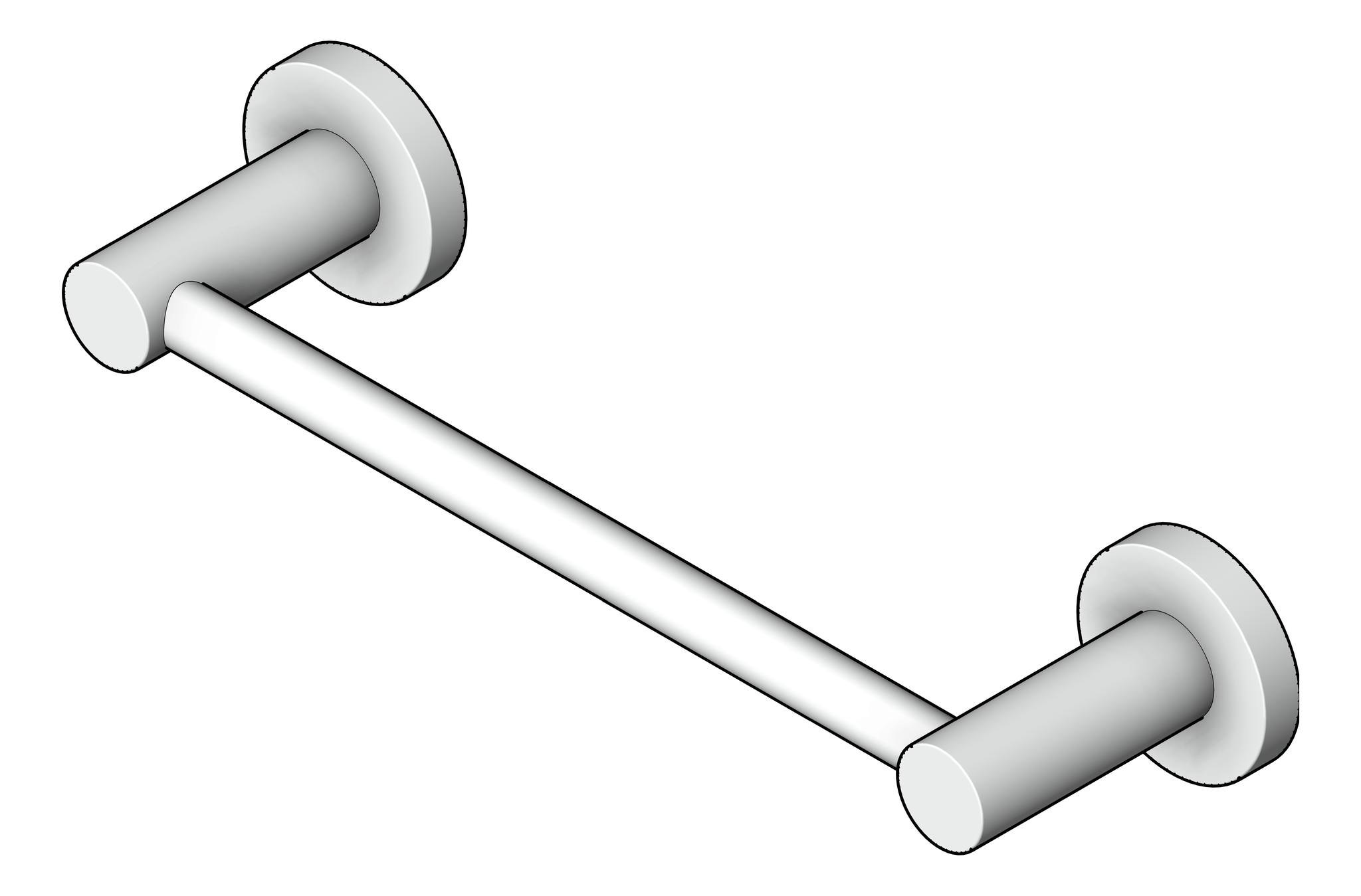 Image of TowelRail Single Abey Builders 300