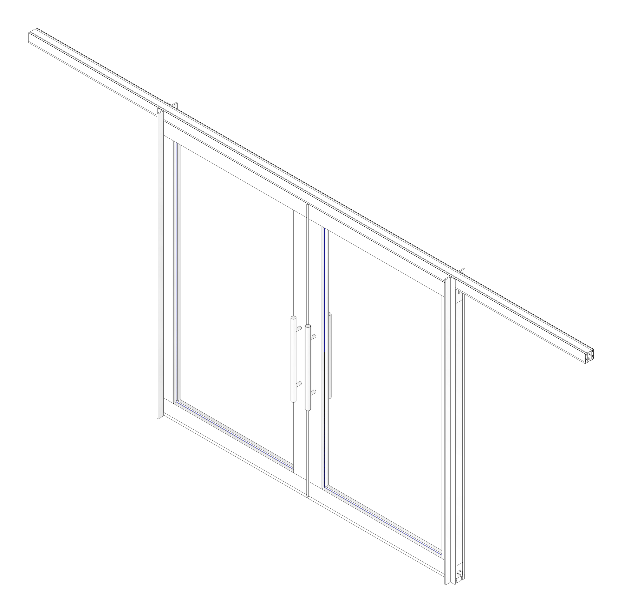 3D Documentation Image of Door Sliding Bildspec Moove BiParting