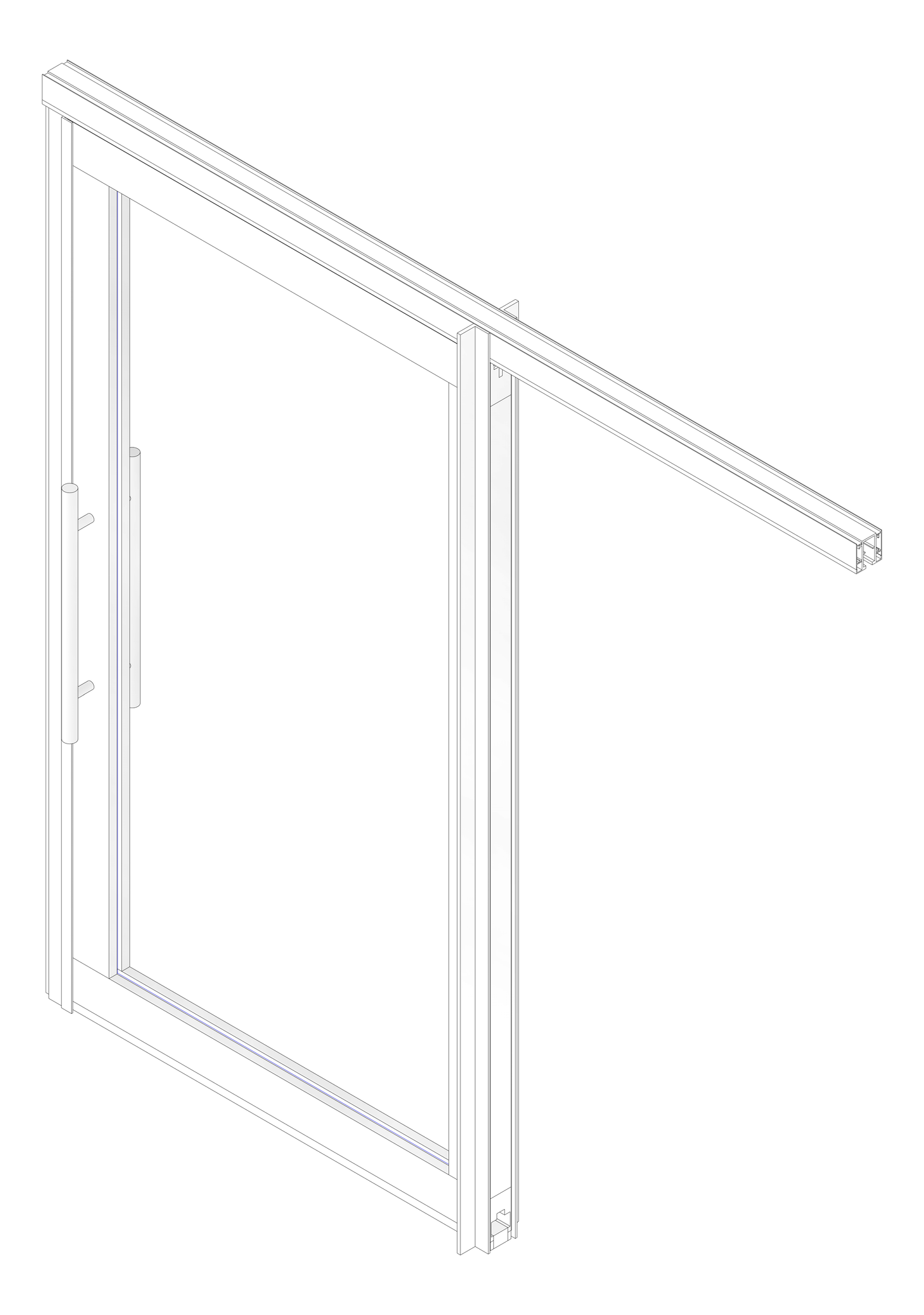 3D Documentation Image of Door Sliding Bildspec Moove Single