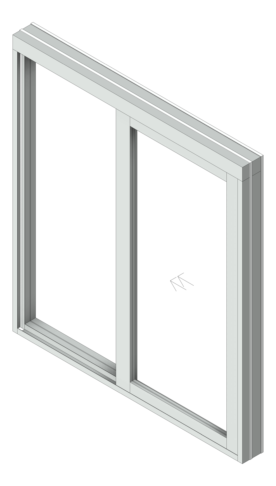 Door Sliding Capral AGS 225 1P TopHung SideFixing