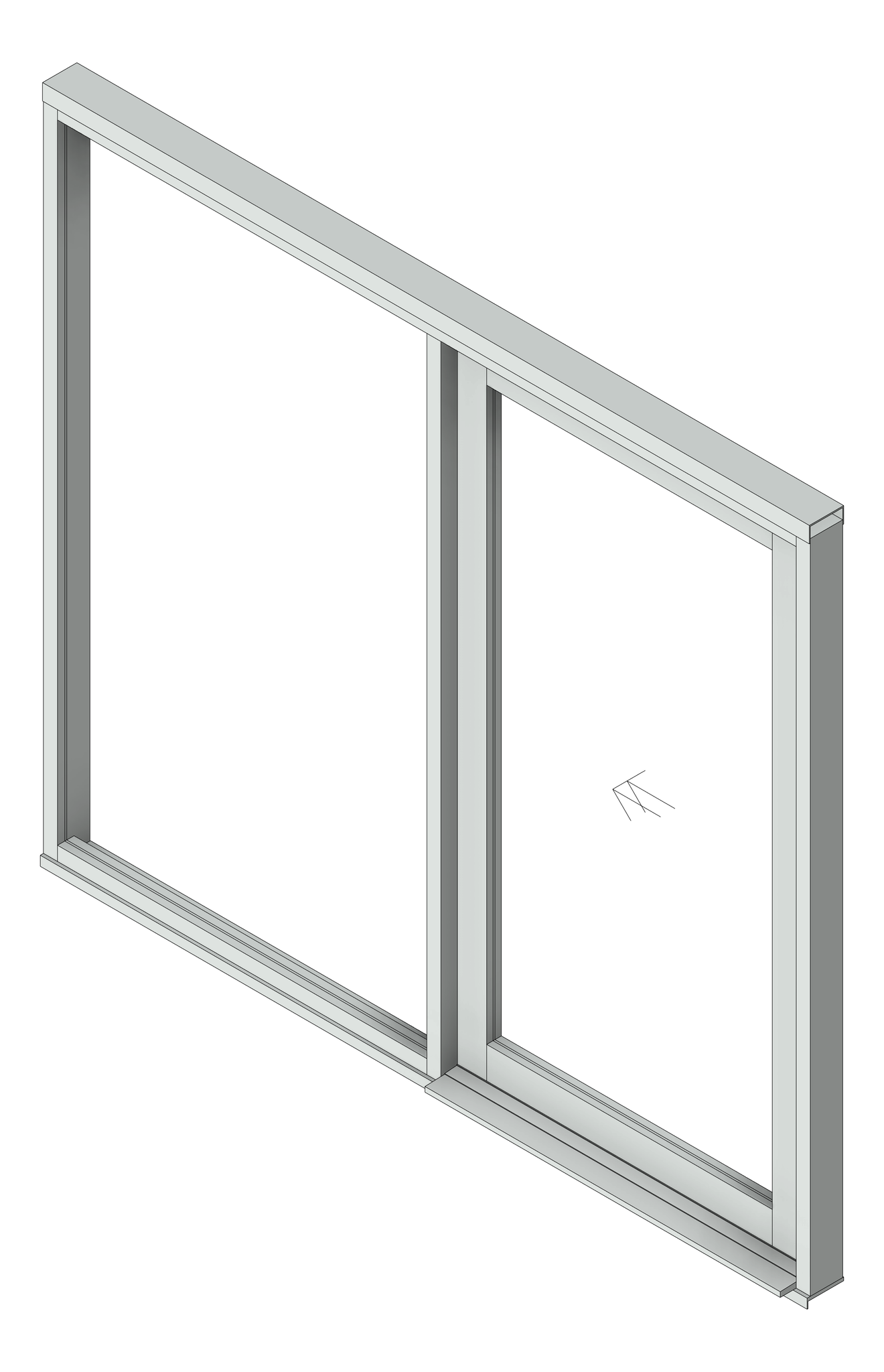 Door Sliding Capral AGS 225 1P TopHung SideLight