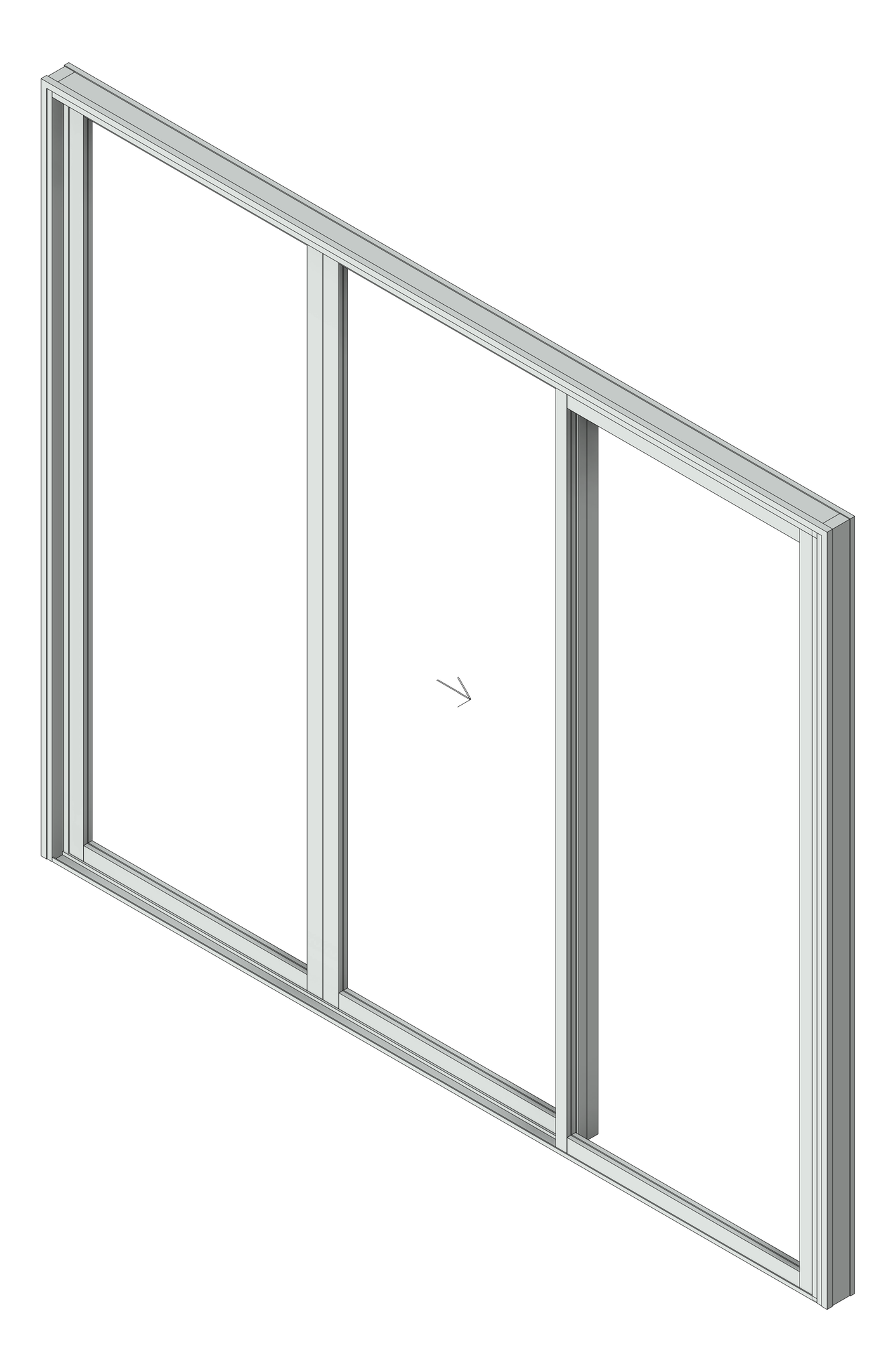 Door Sliding Capral AGS 900 3P OXO