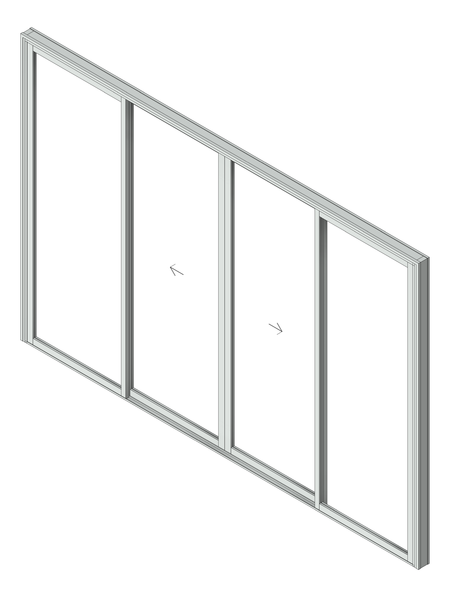 Door Sliding Capral AGS 900 4P BiParting OXXO