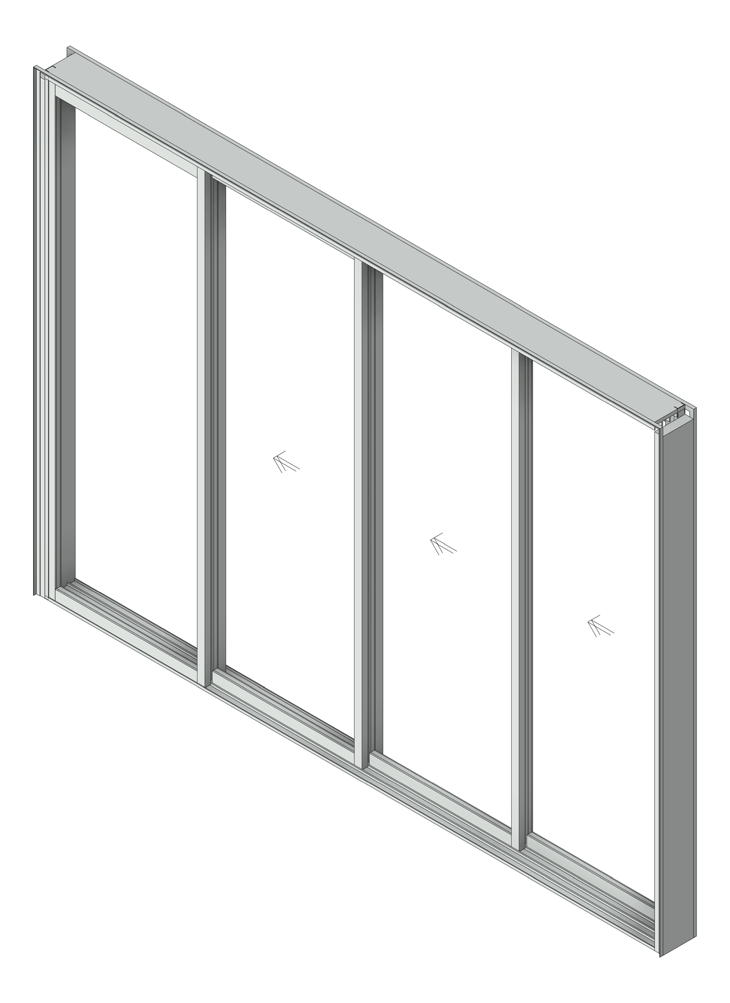 Door Sliding Capral AGS 900 4P XXXO
