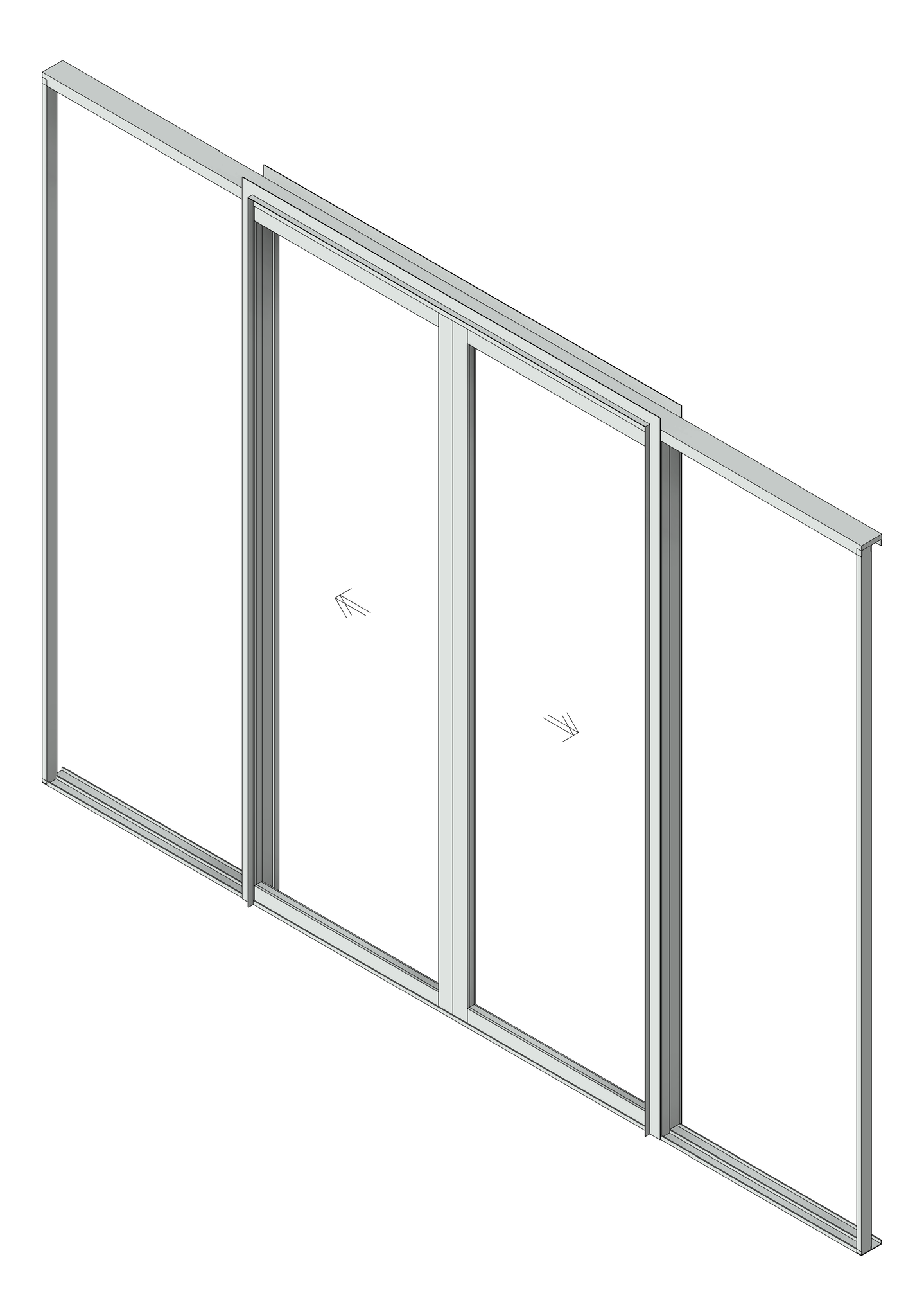 Door Sliding Capral AGS 900 Cavity 2P BiParting