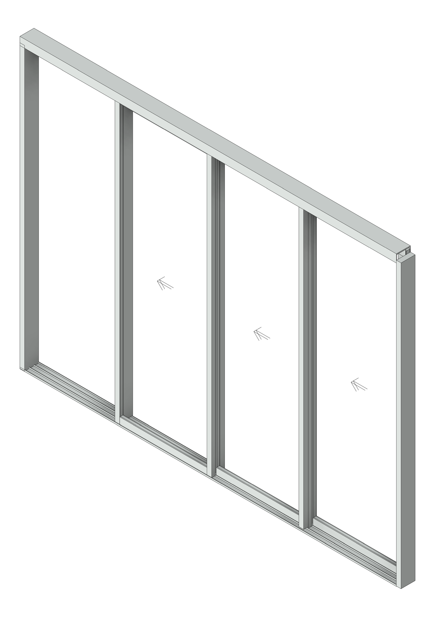 Door Sliding Capral AGS 900 Cavity 3P