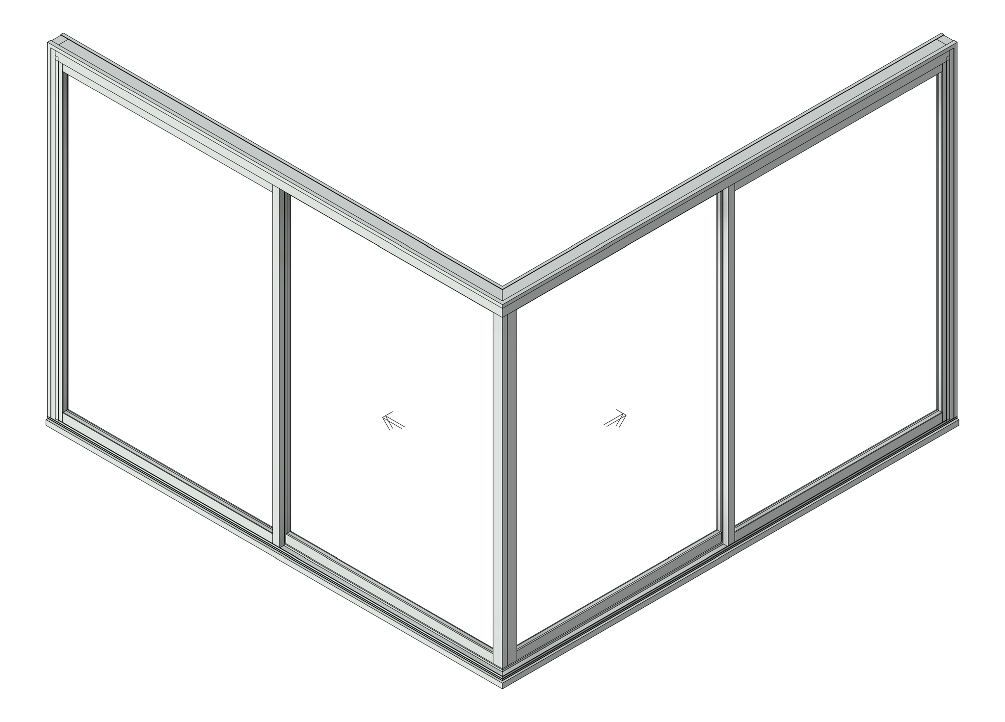 Door Sliding Capral AGS 900 CornerExt 4P