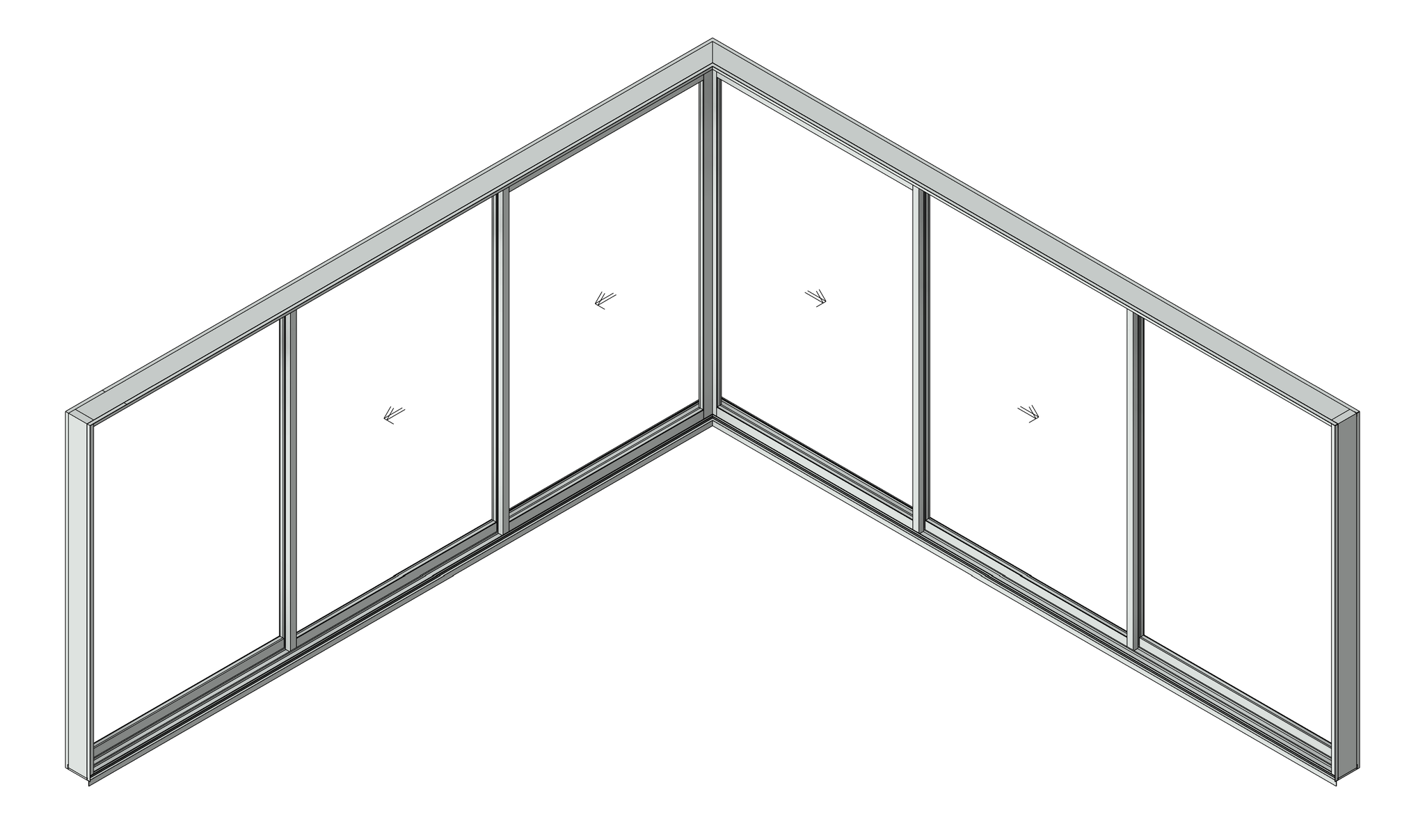 Door Sliding Capral AGS 900 CornerInt 6P ExtSliding