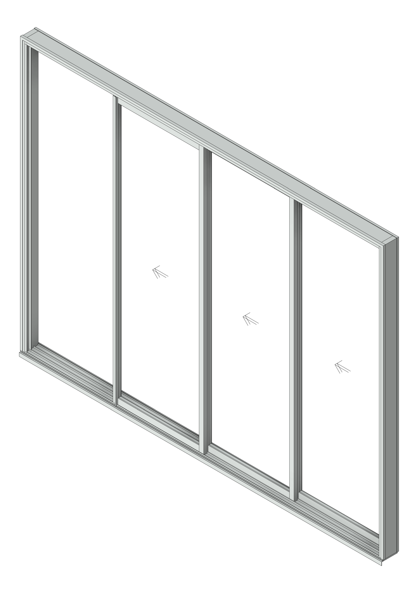 Door Sliding Capral AGS 900 Recessed 3P