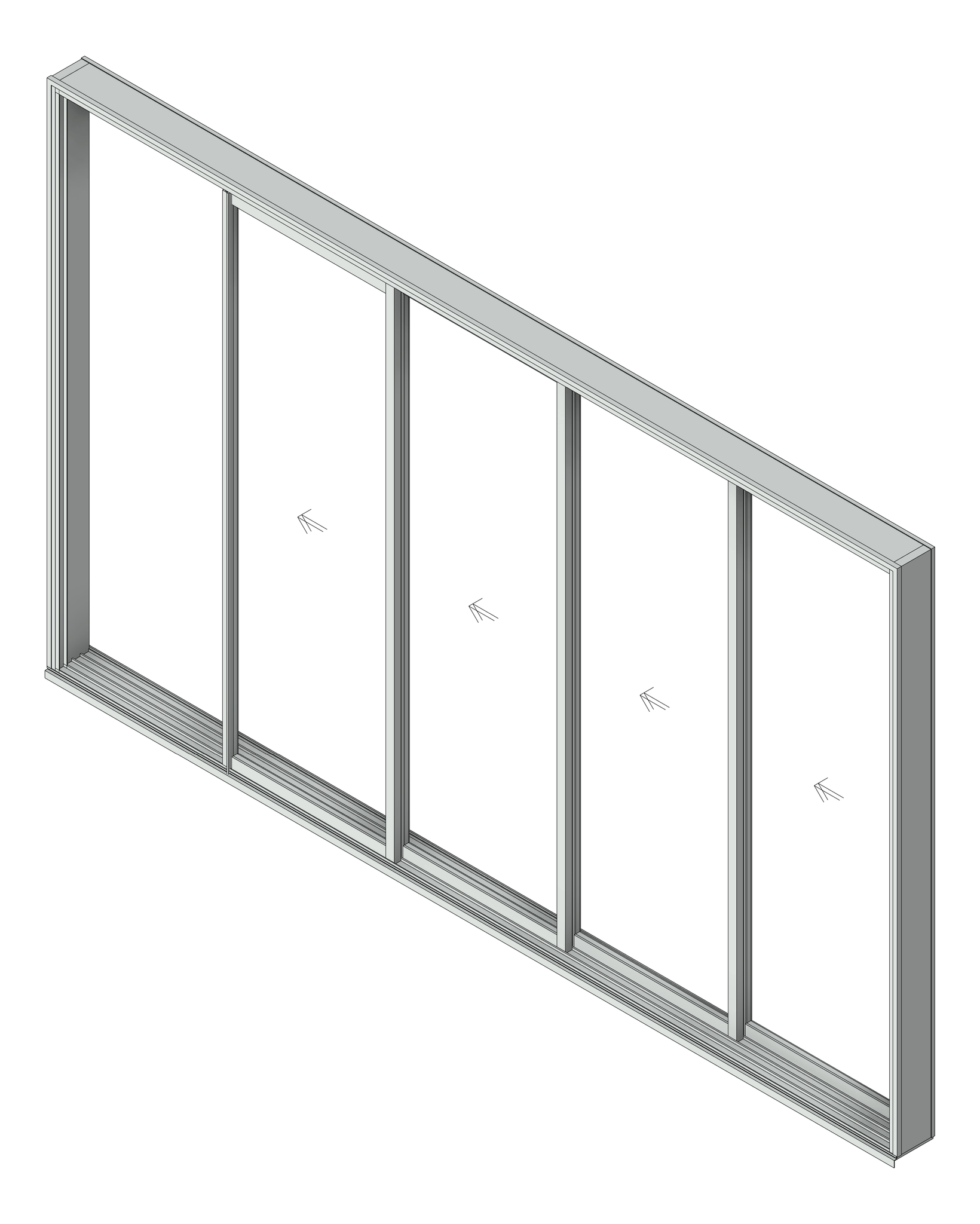 Door Sliding Capral AGS 900 Recessed 4P