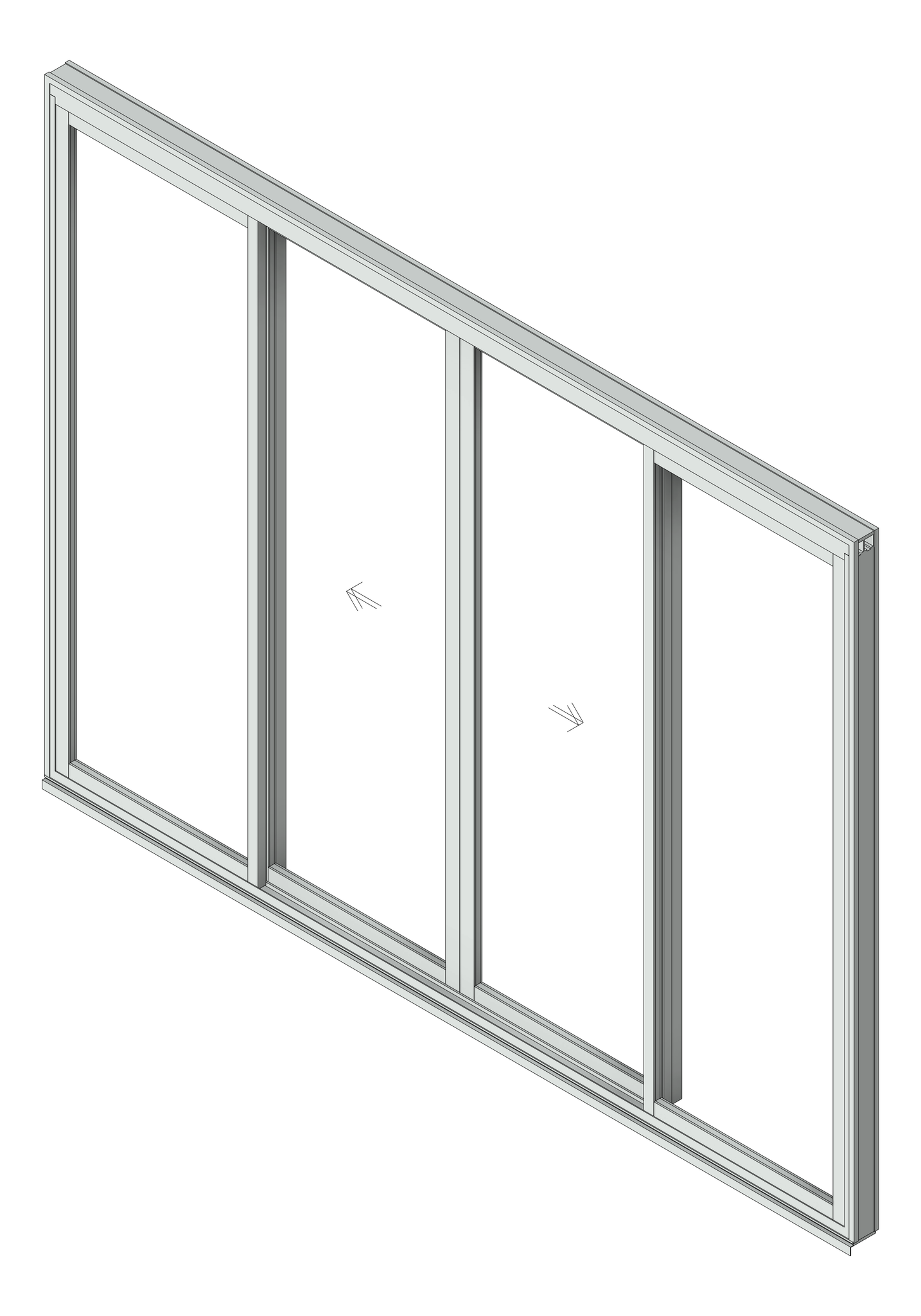 Door Sliding Capral Artisan 994TH 4P BiParting OXXO