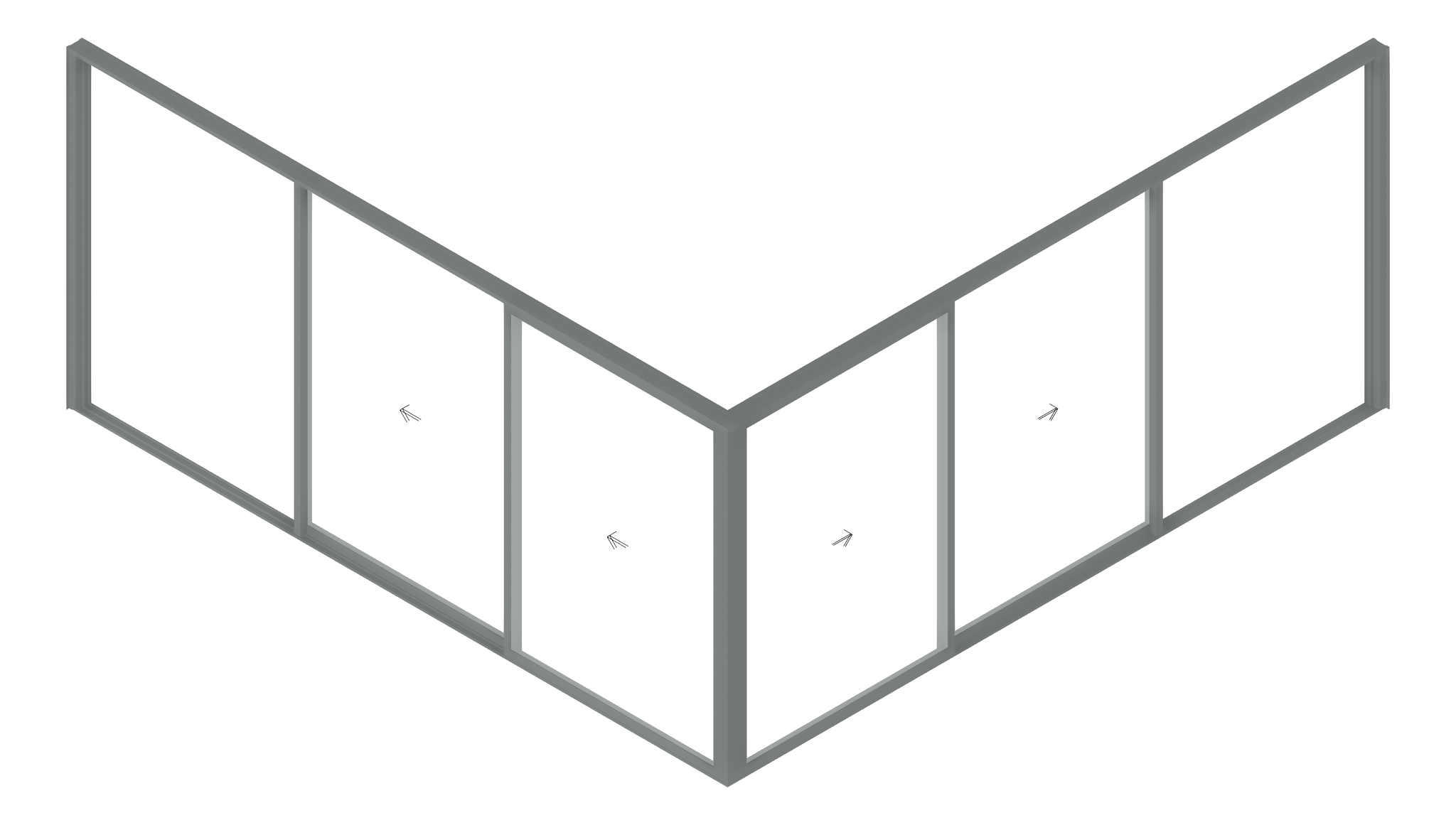 Door Sliding Capral Artisan 994TH CornerExt Recessed 4P