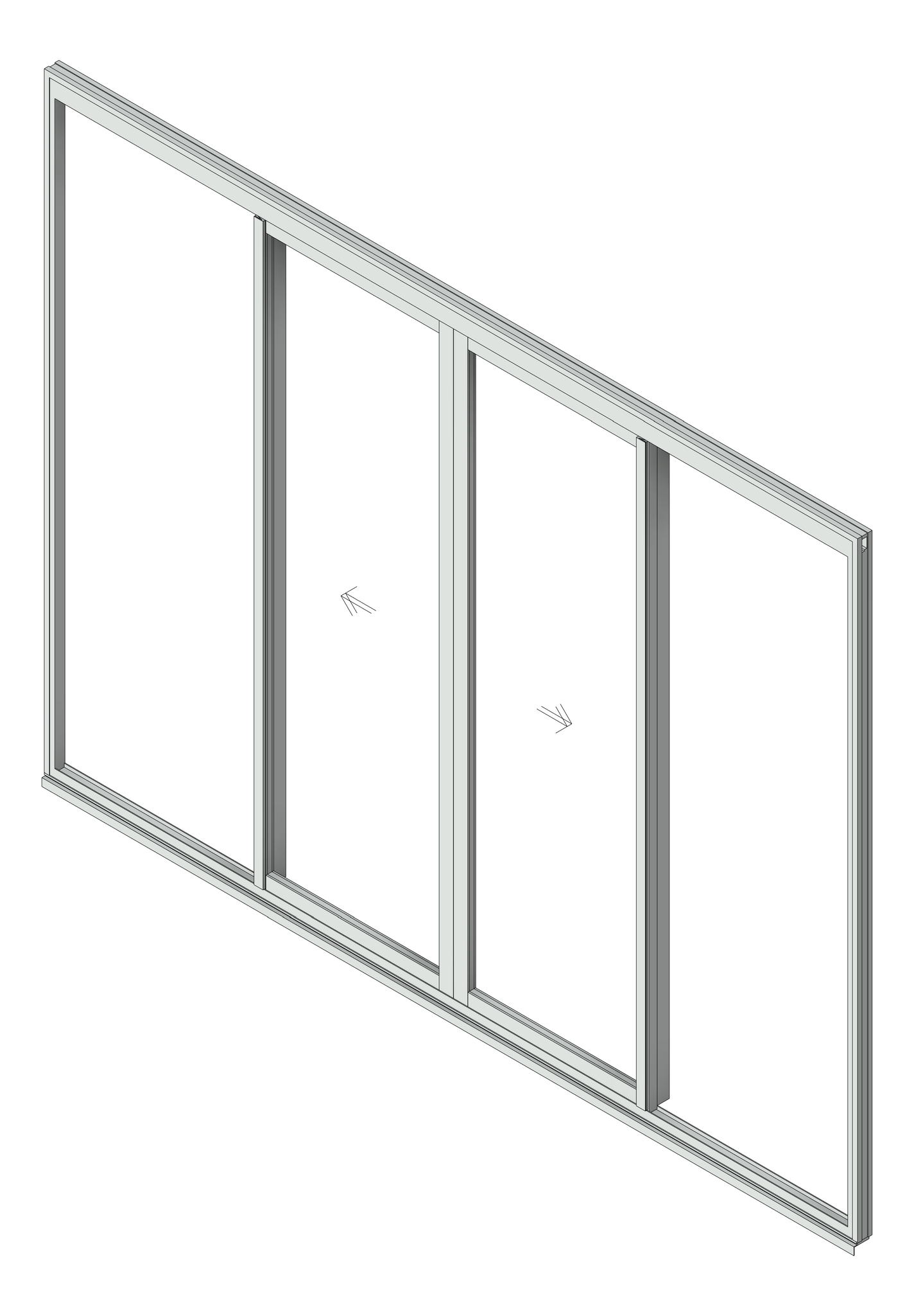 Door Sliding Capral Artisan 994TH Recessed 2P BiParting