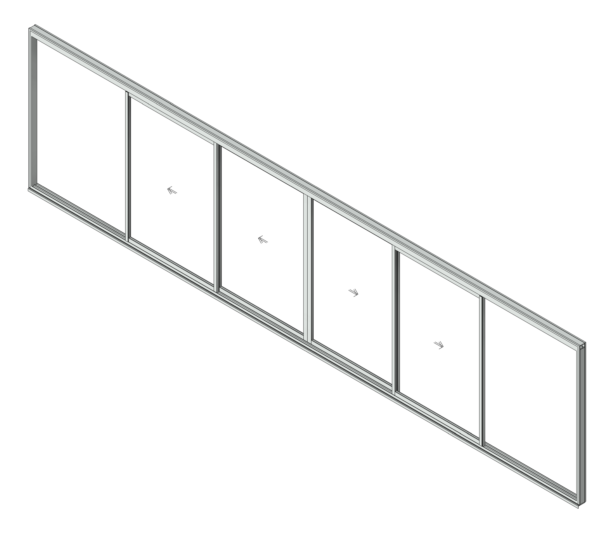 Door Sliding Capral Artisan 994TH Recessed 4P BiParting