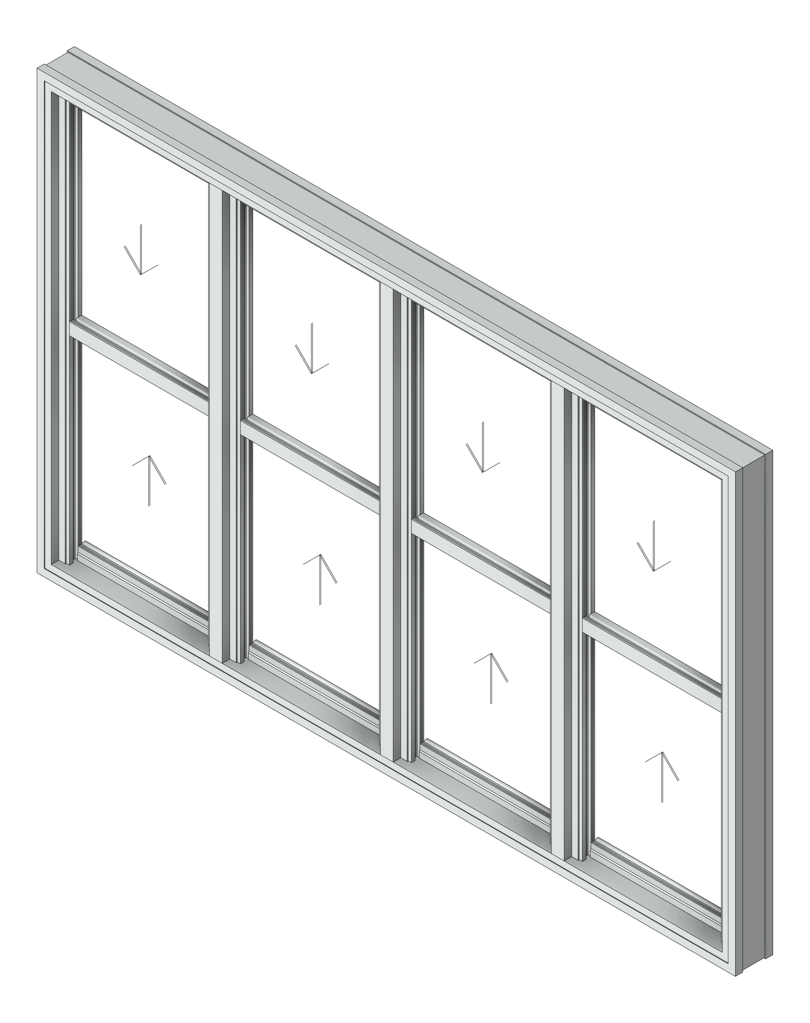 Window DoubleHung Capral AGS 481 H Multiple