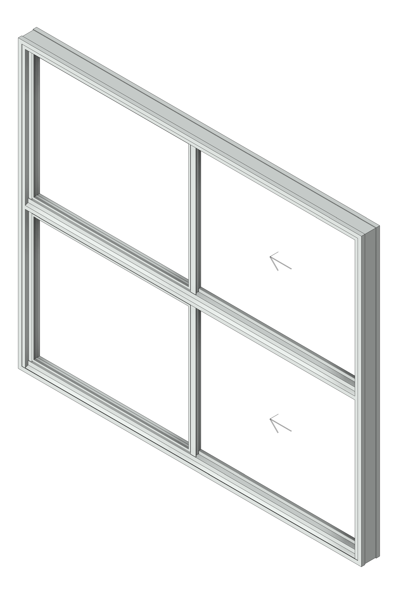 Window Sliding Capral AGS 480 XOTXO