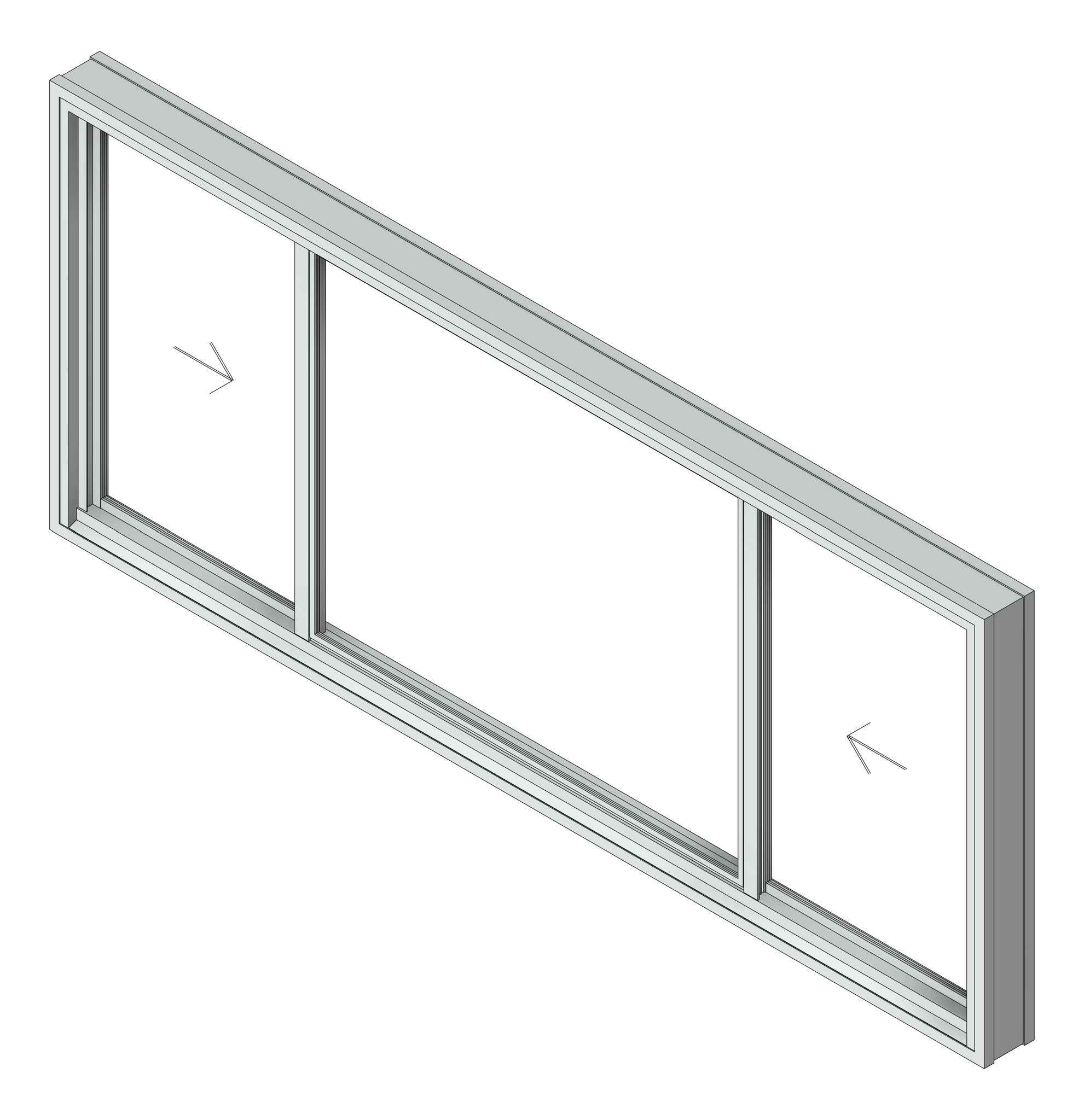 Window Sliding Capral AGS 480 XOX