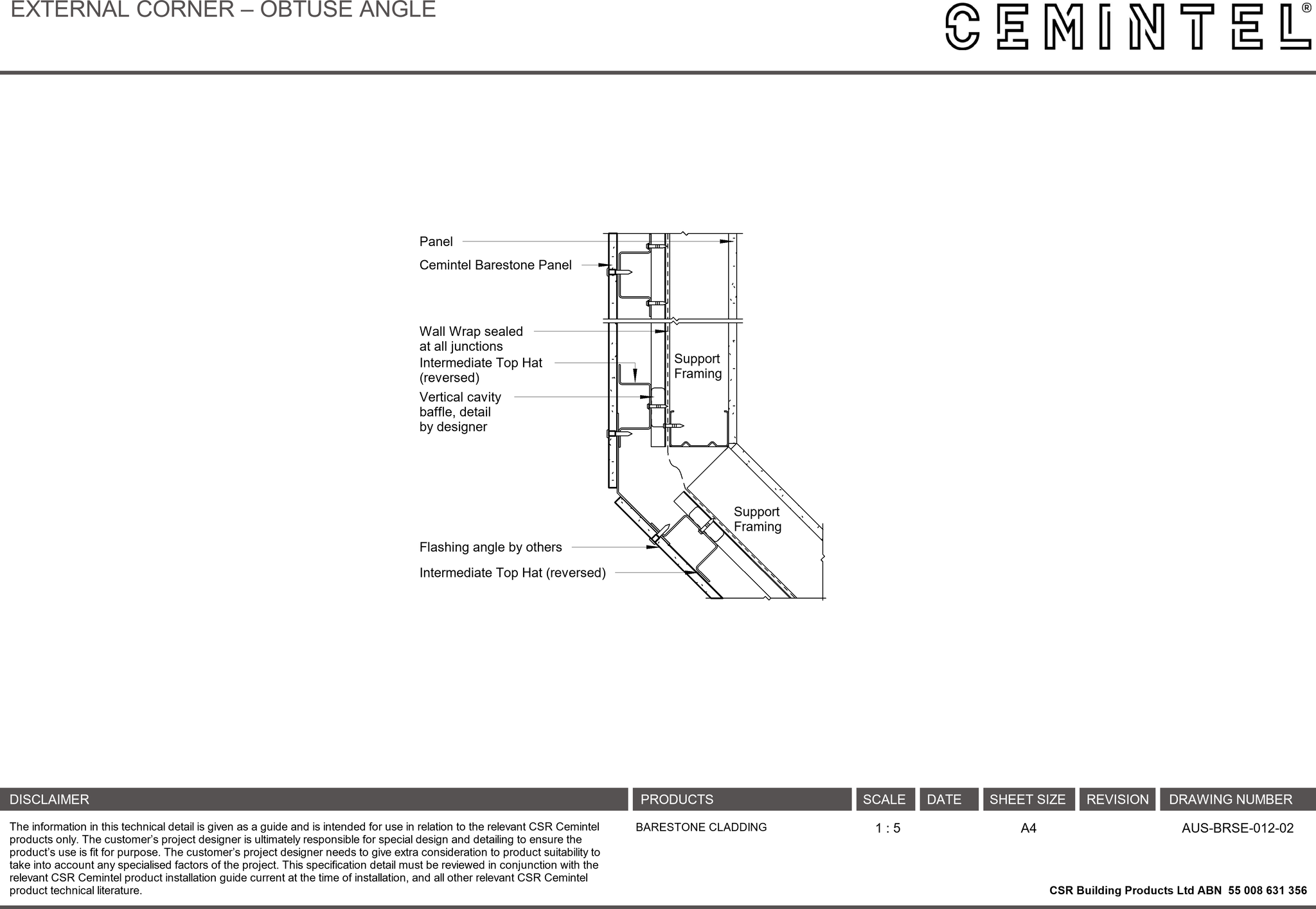 Navigate to AUS-BRSE-012-02 - EXTERNAL CORNER – OBTUSE ANGLE