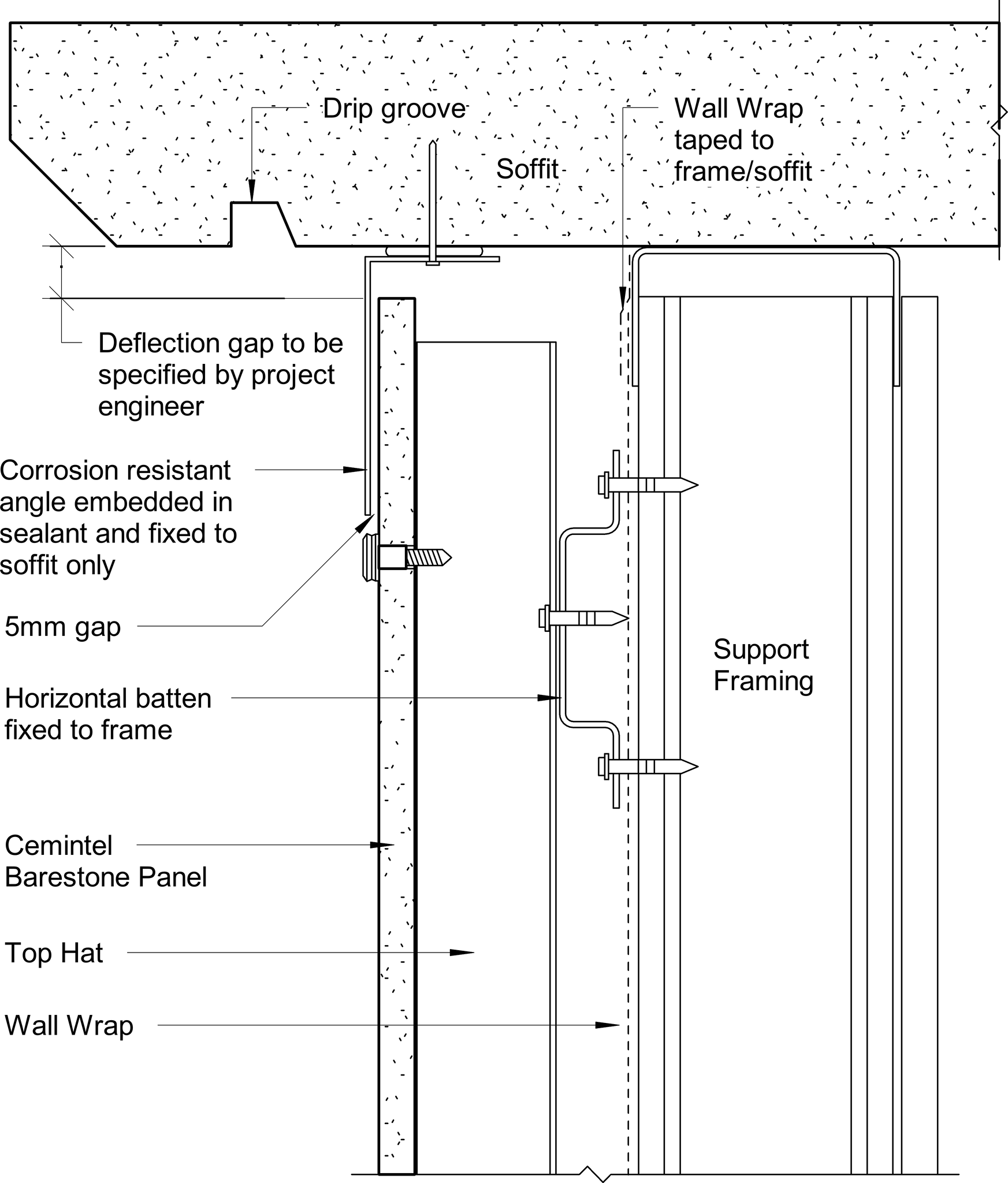  Image of Barestone External - Eaves-Deflection Head – Ventilated