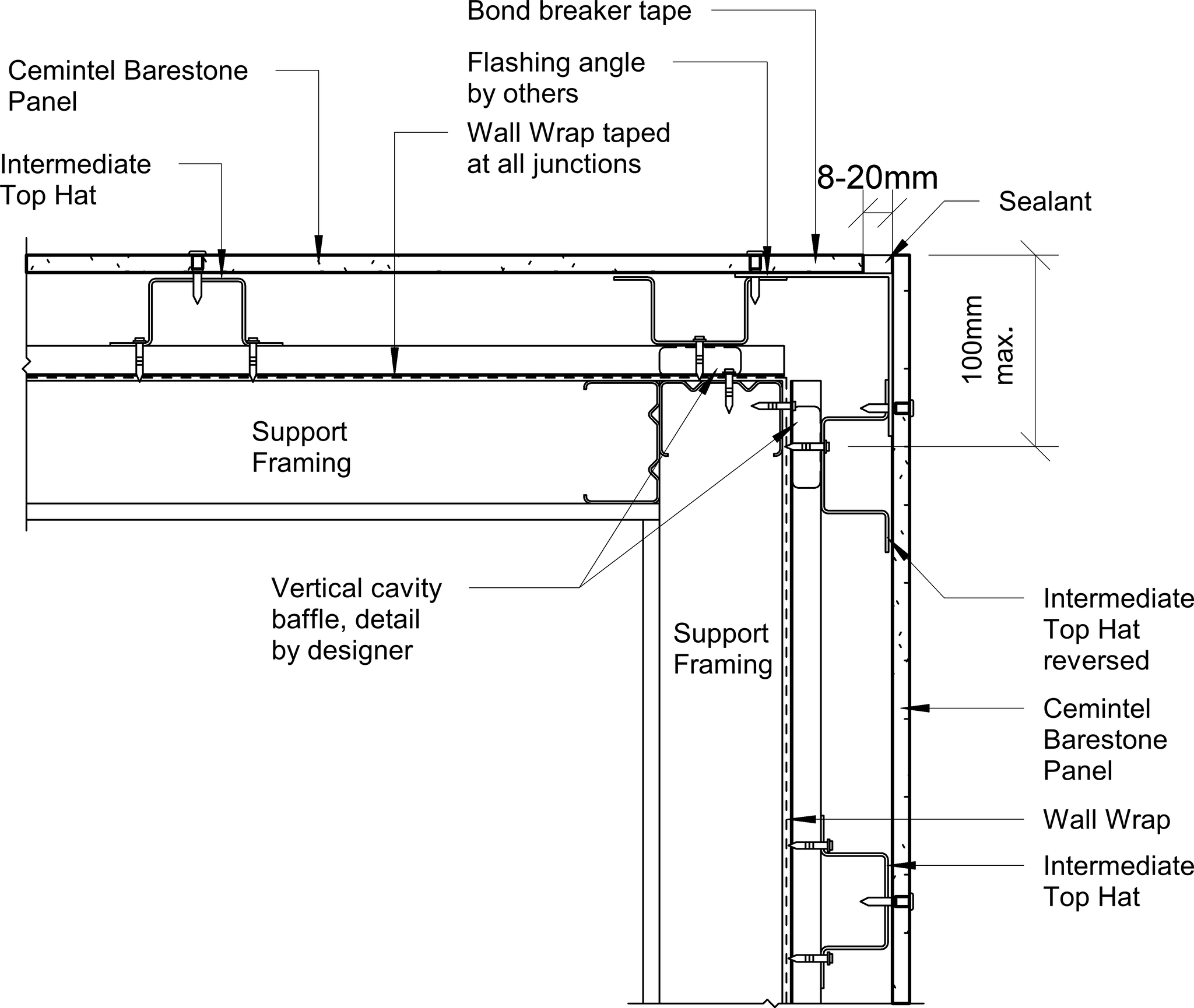 Navigate to Barestone External - External Corner – Sealant filled