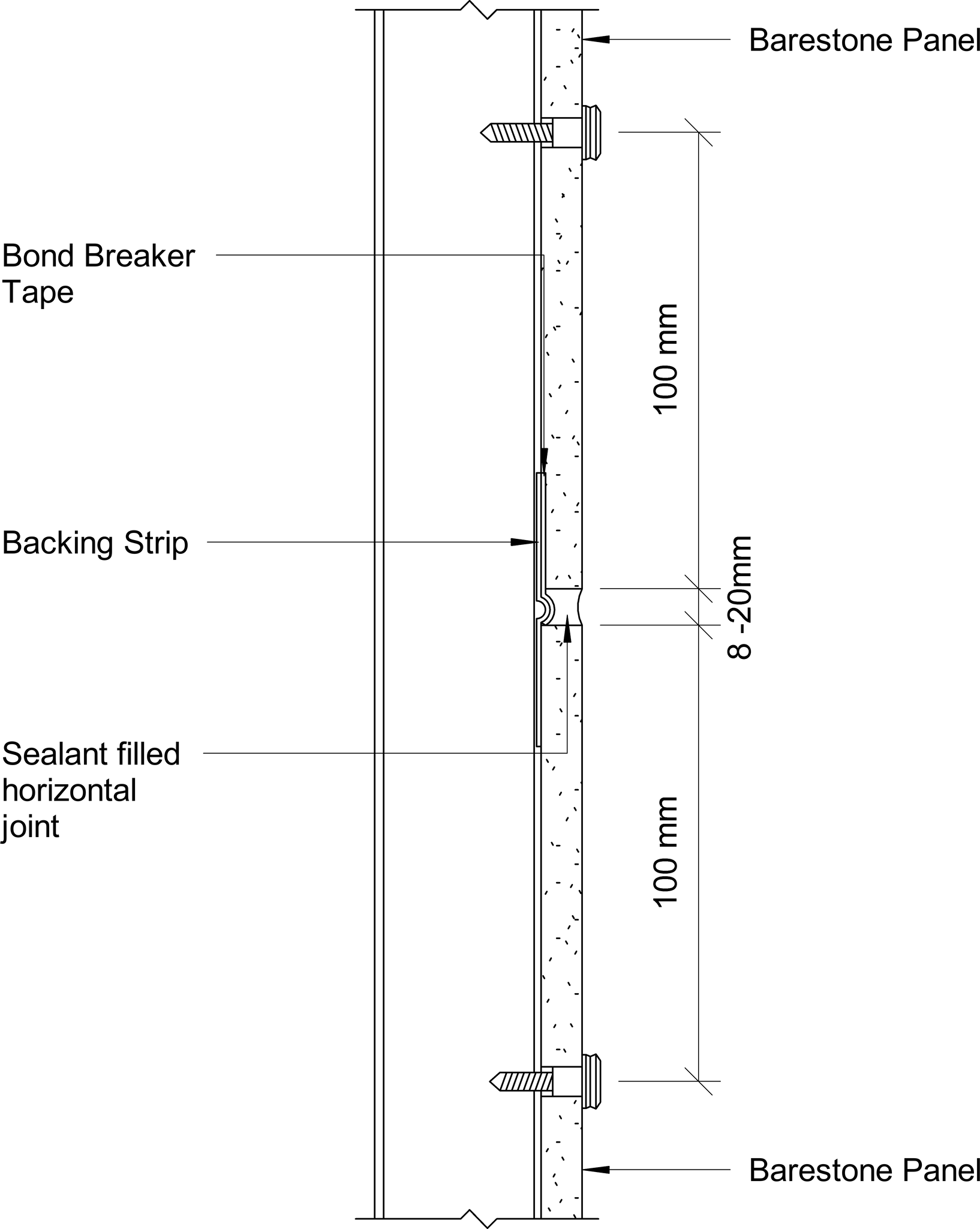 Navigate to Barestone External - Horizontal Joint – Sealant filled