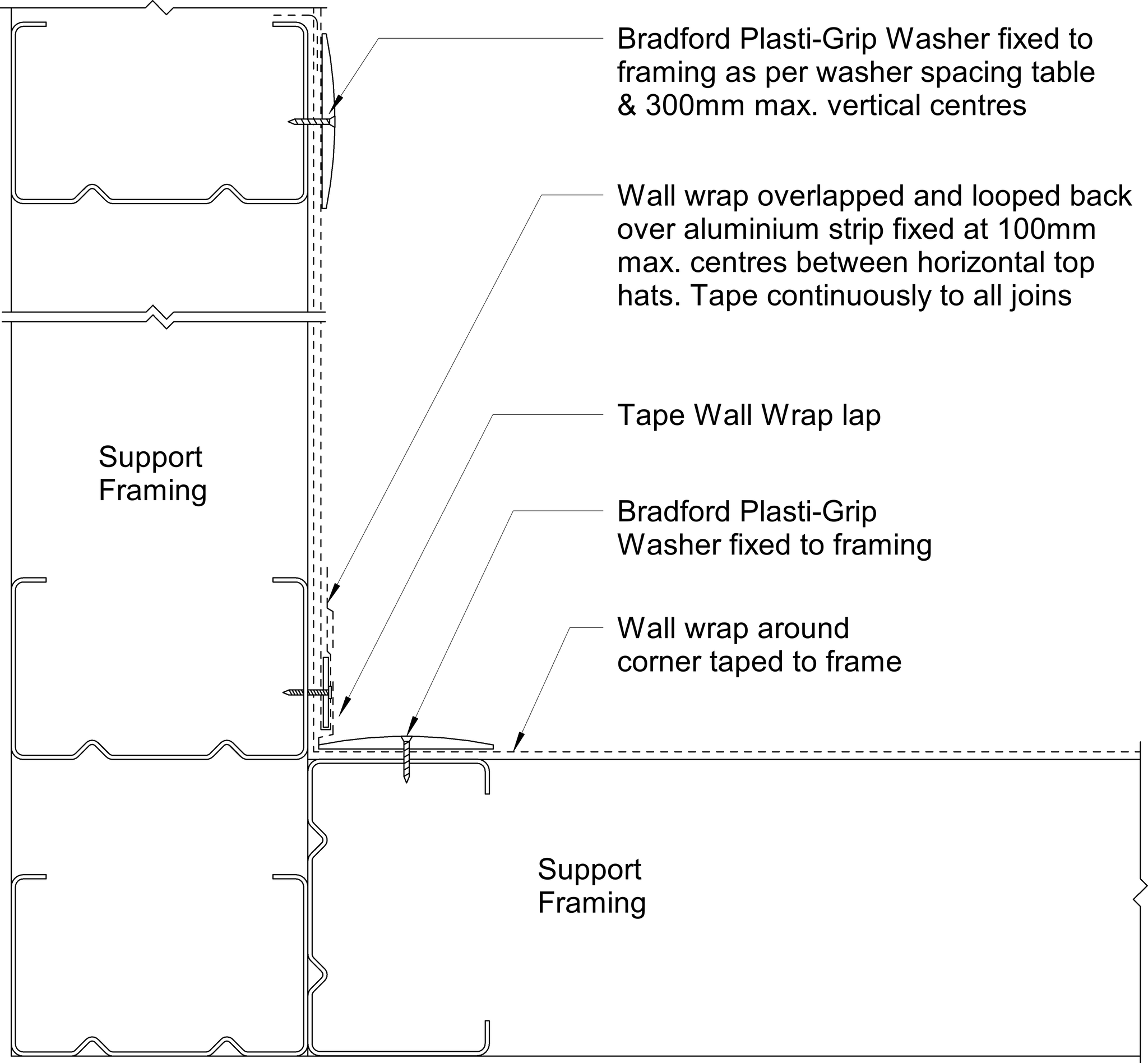  Image of Barestone External - Internal Corner – Wall Wrap Overlapped