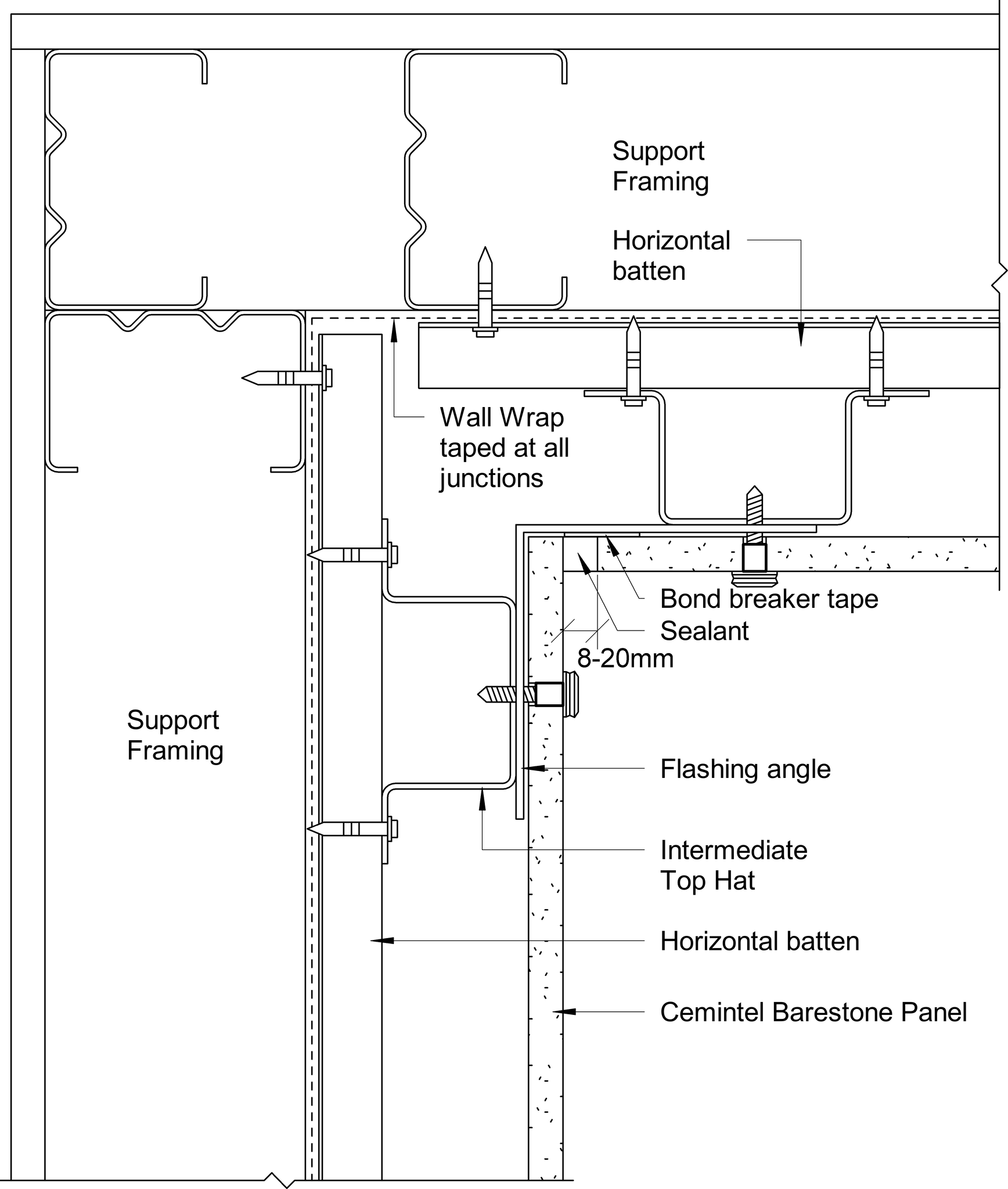 Navigate to Barestone External - Internal Corner Detail – Sealant filled