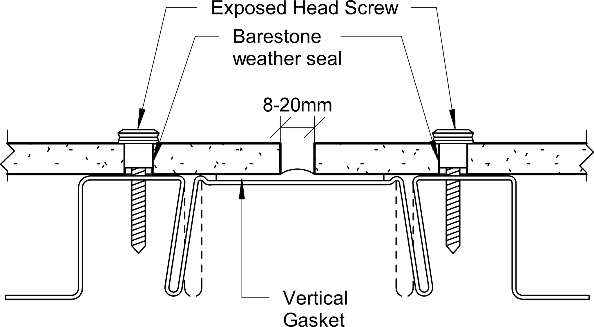 Navigate to Barestone External - Vertical Joint – Exposed Head Screw