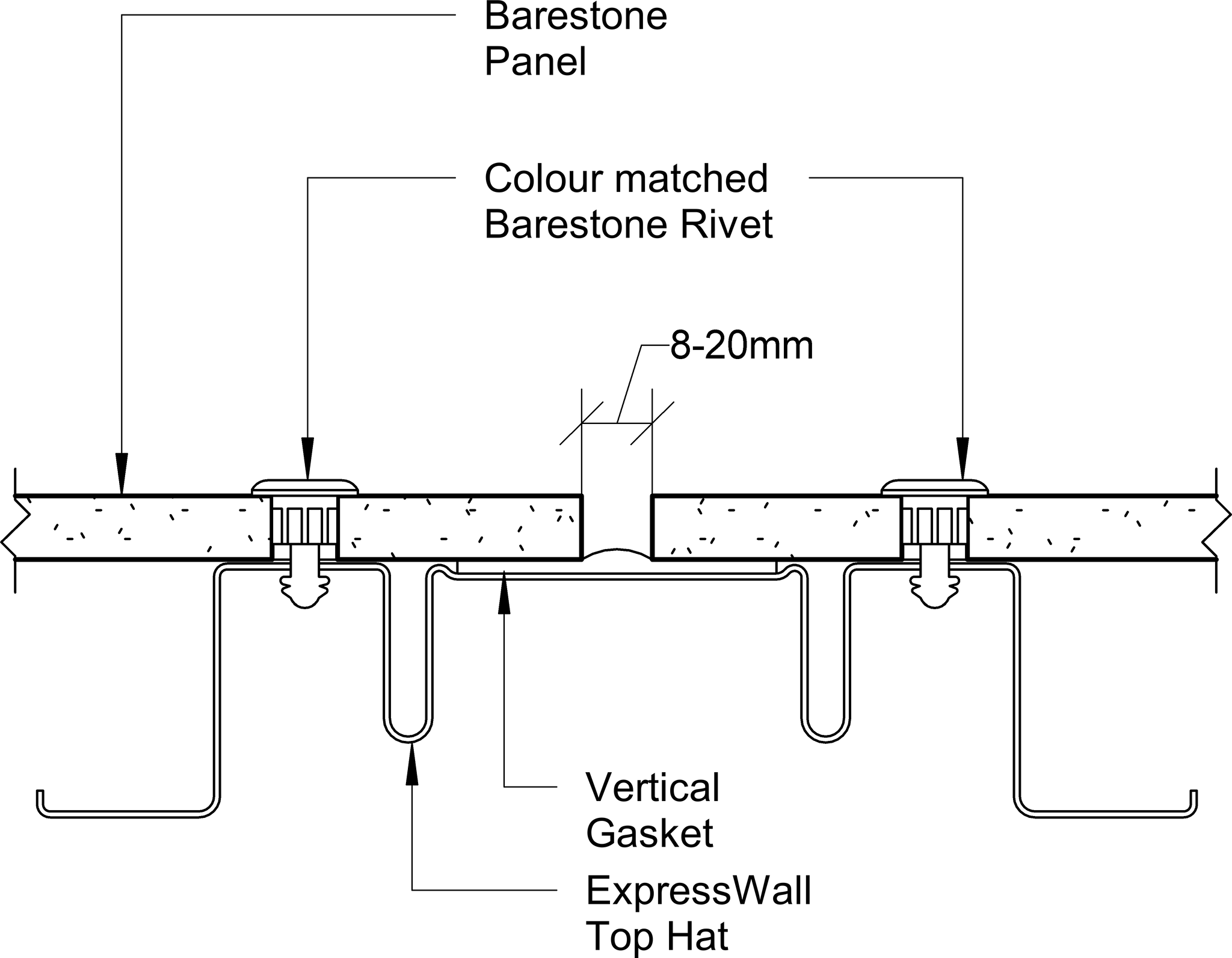 Navigate to Barestone External - Vertical Joint – Rivet